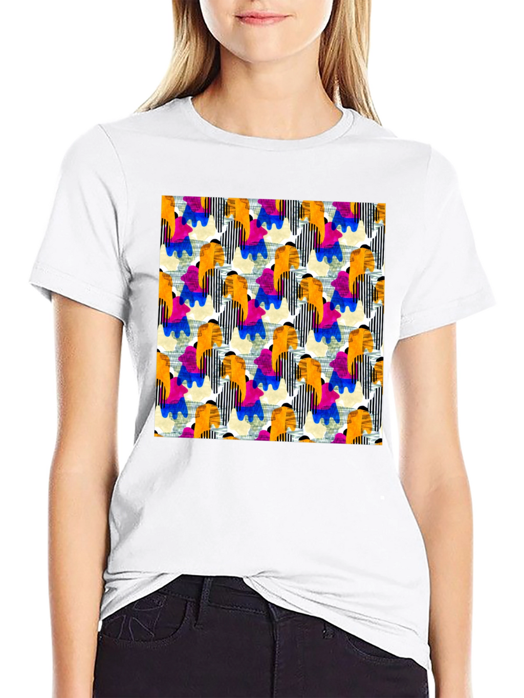 Abstract Pattern T-Shirt - Bold Artistic Design