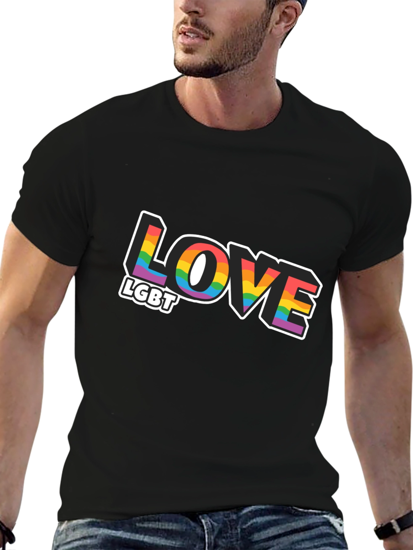 Love LGBT Rainbow Graphic T-Shirt