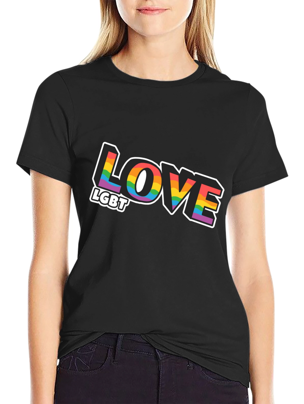 Love LGBT Rainbow Graphic T-Shirt