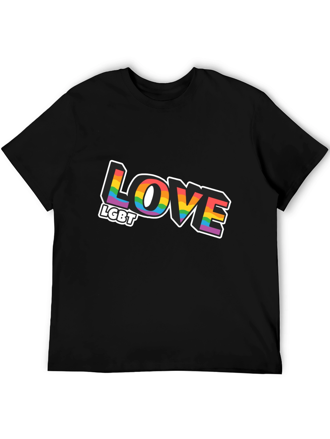 Love LGBT Rainbow Graphic T-Shirt