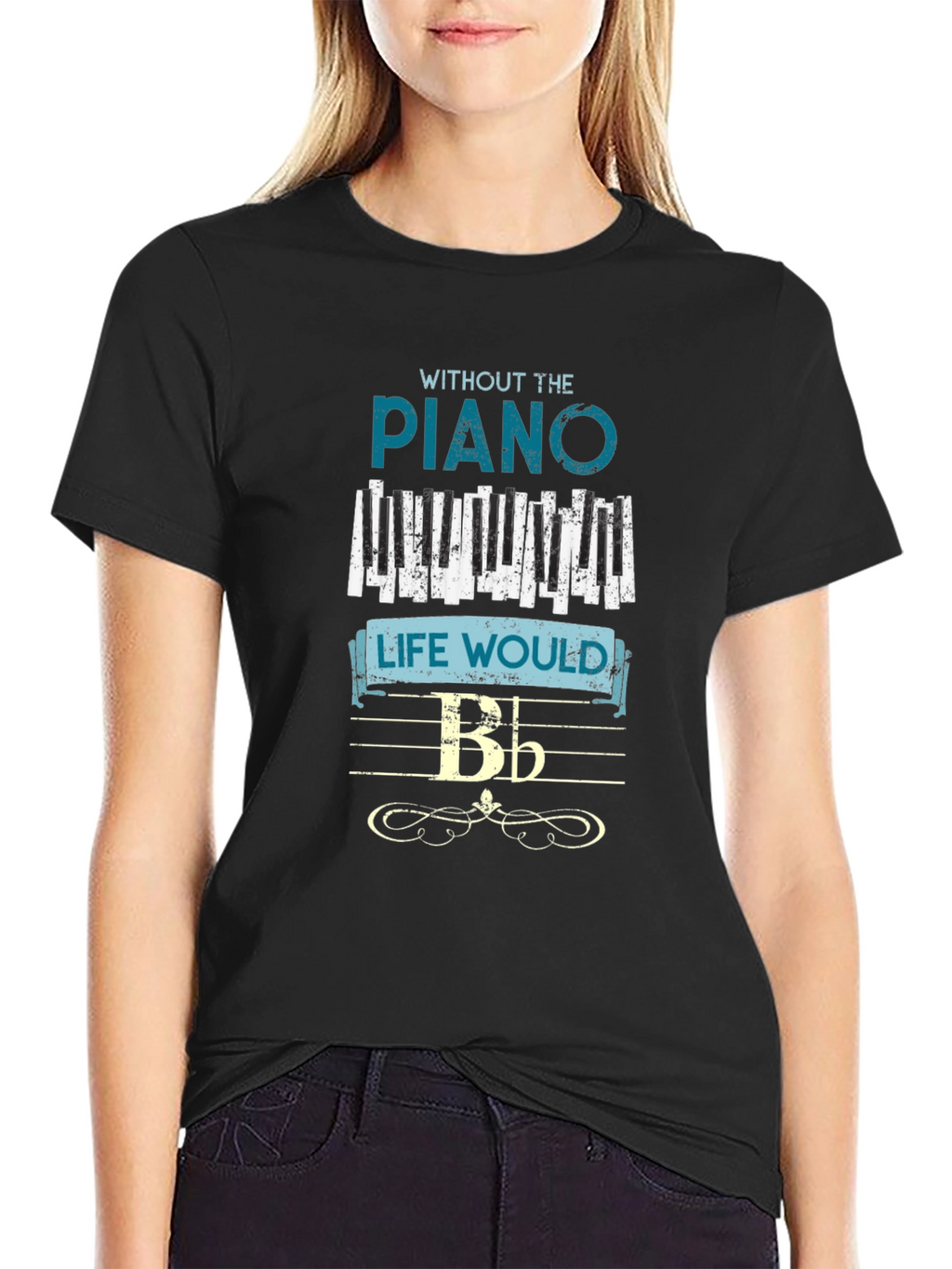 Musical Piano T-Shirt for Music Lovers
