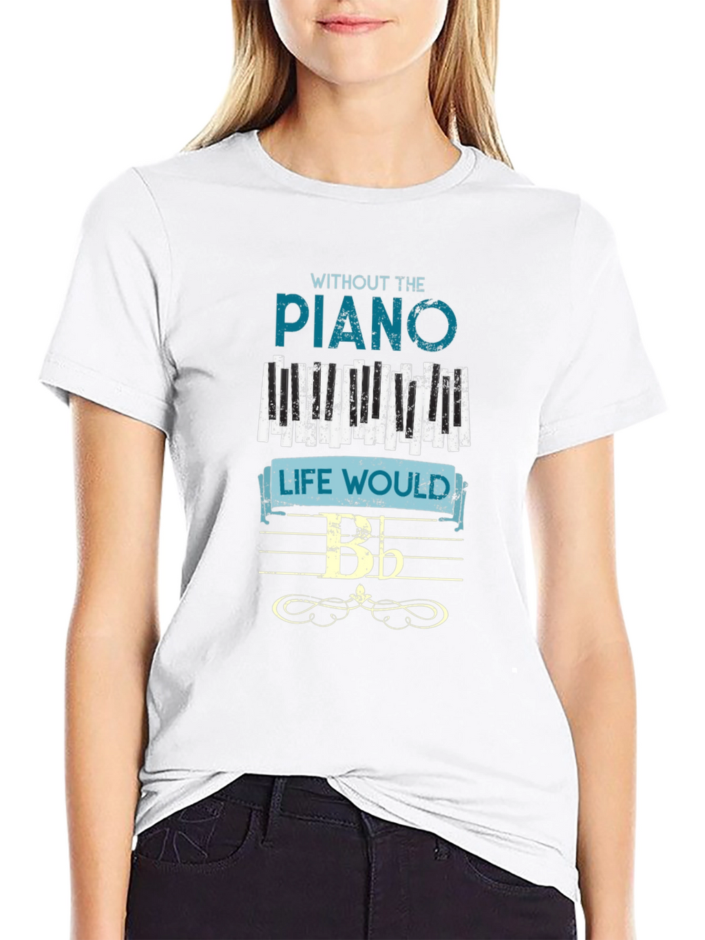 Musical Piano T-Shirt for Music Lovers