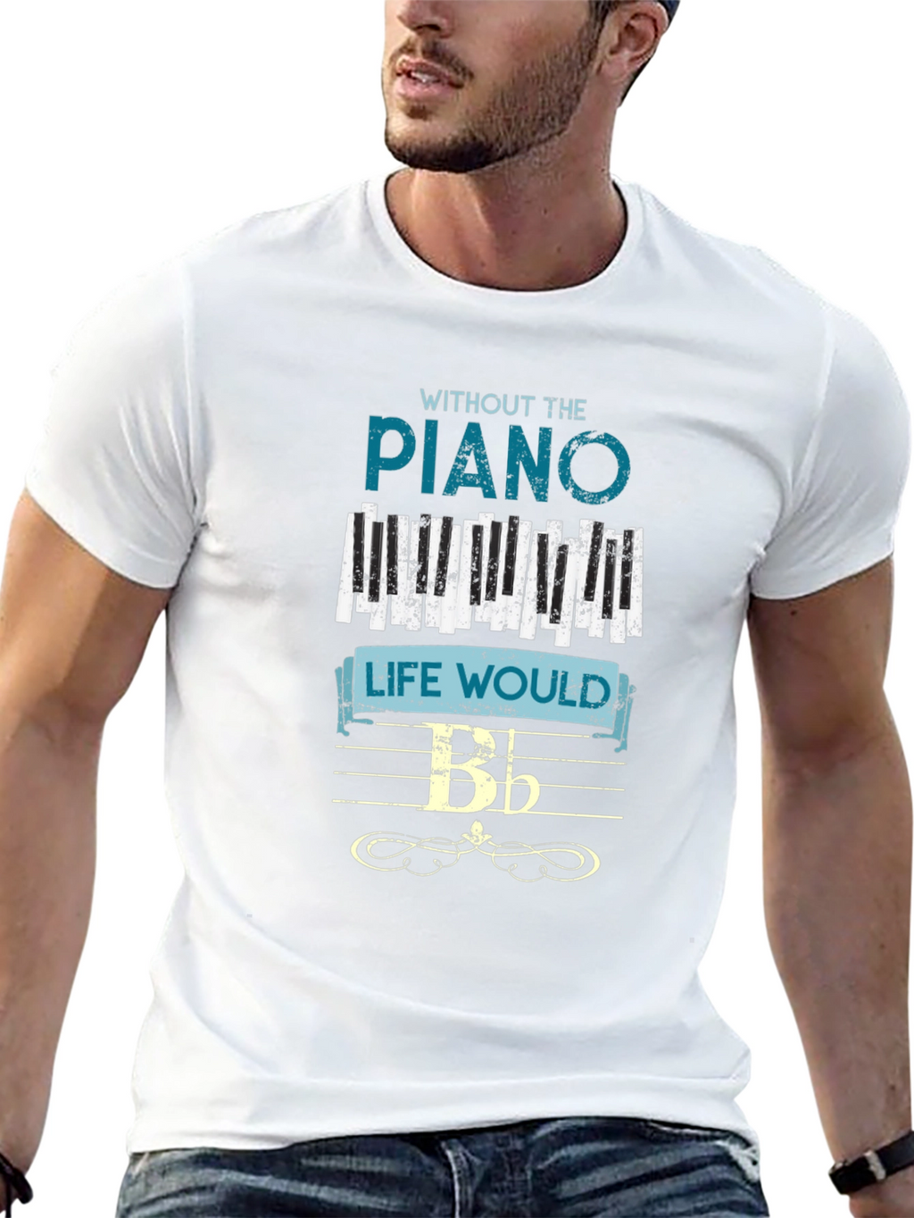 Musical Piano T-Shirt for Music Lovers