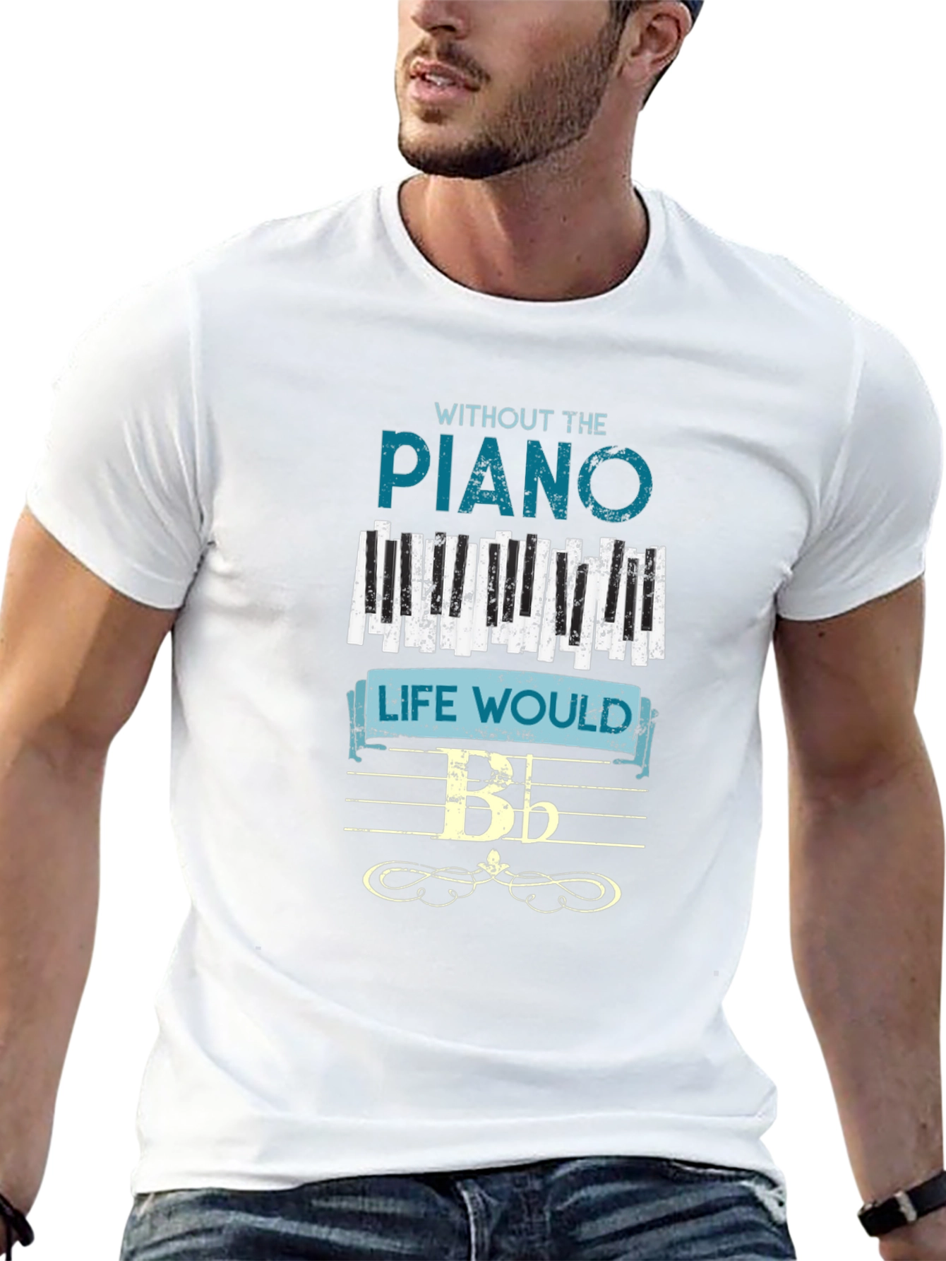 Musical Piano T-Shirt for Music Lovers