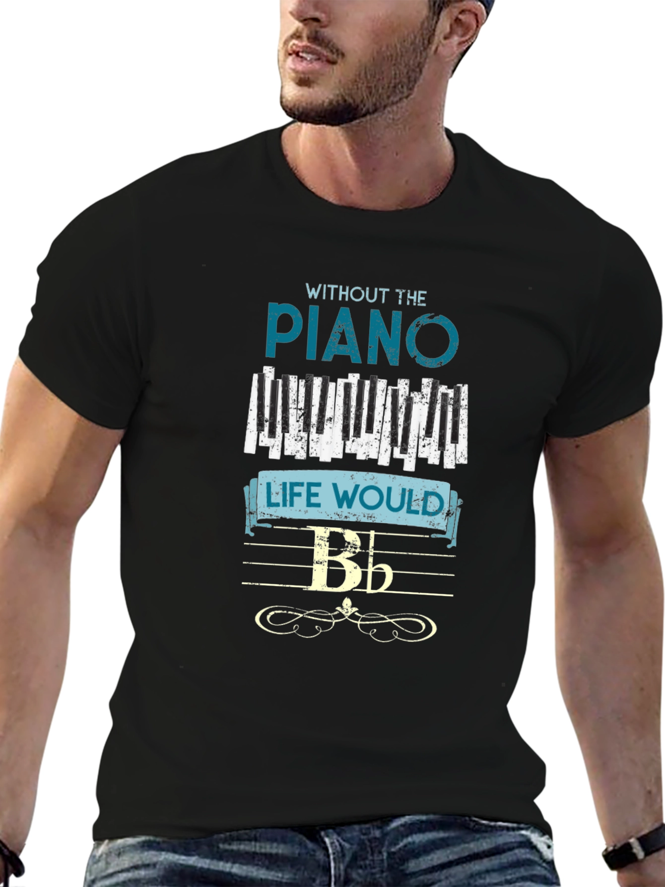 Musical Piano T-Shirt for Music Lovers