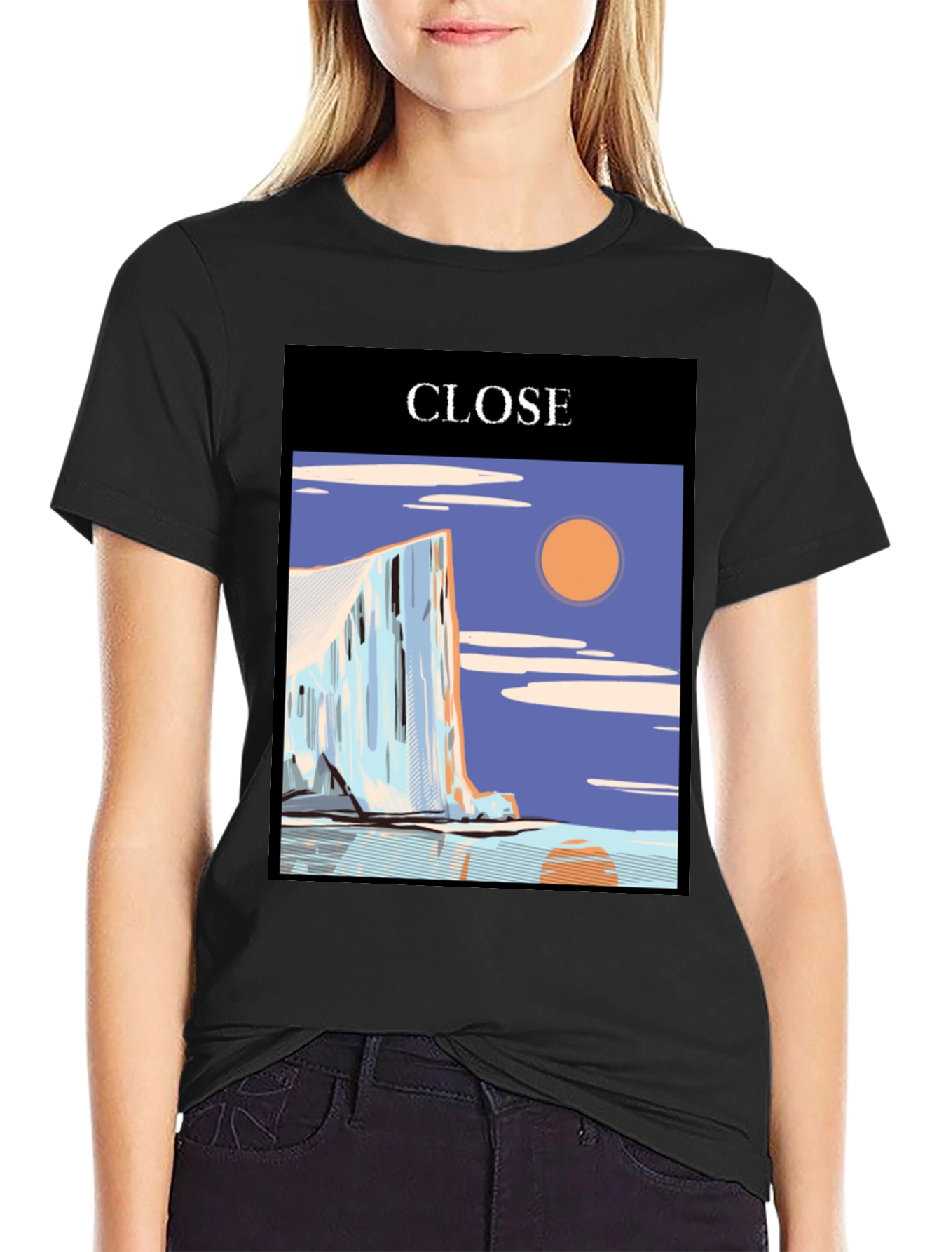 CLOSE Graphic Tee - Stylish Mens Black T-Shirt