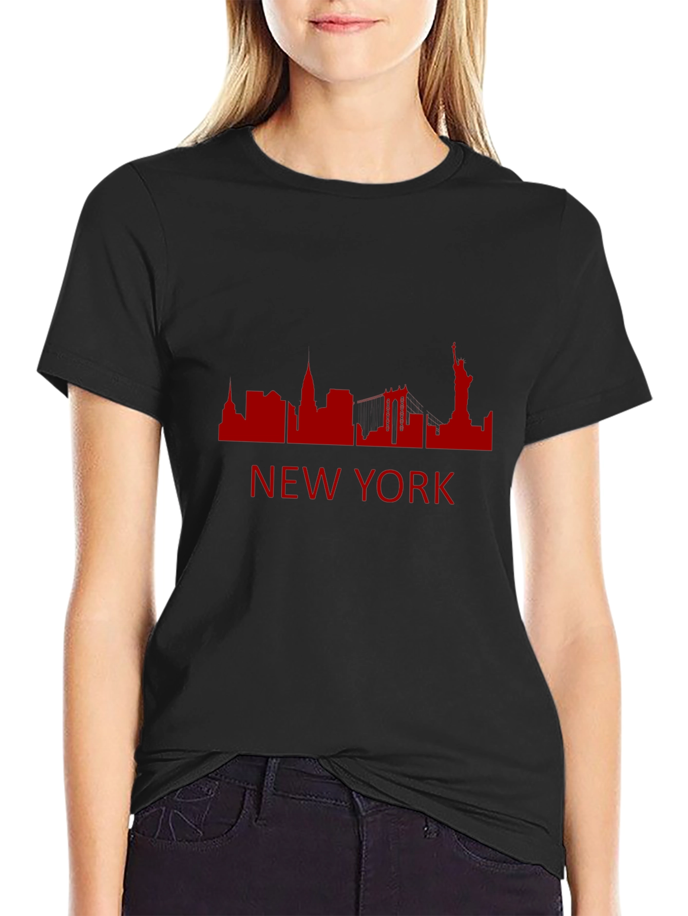 New York Skyline Graphic Tee - Soft Cotton Blend