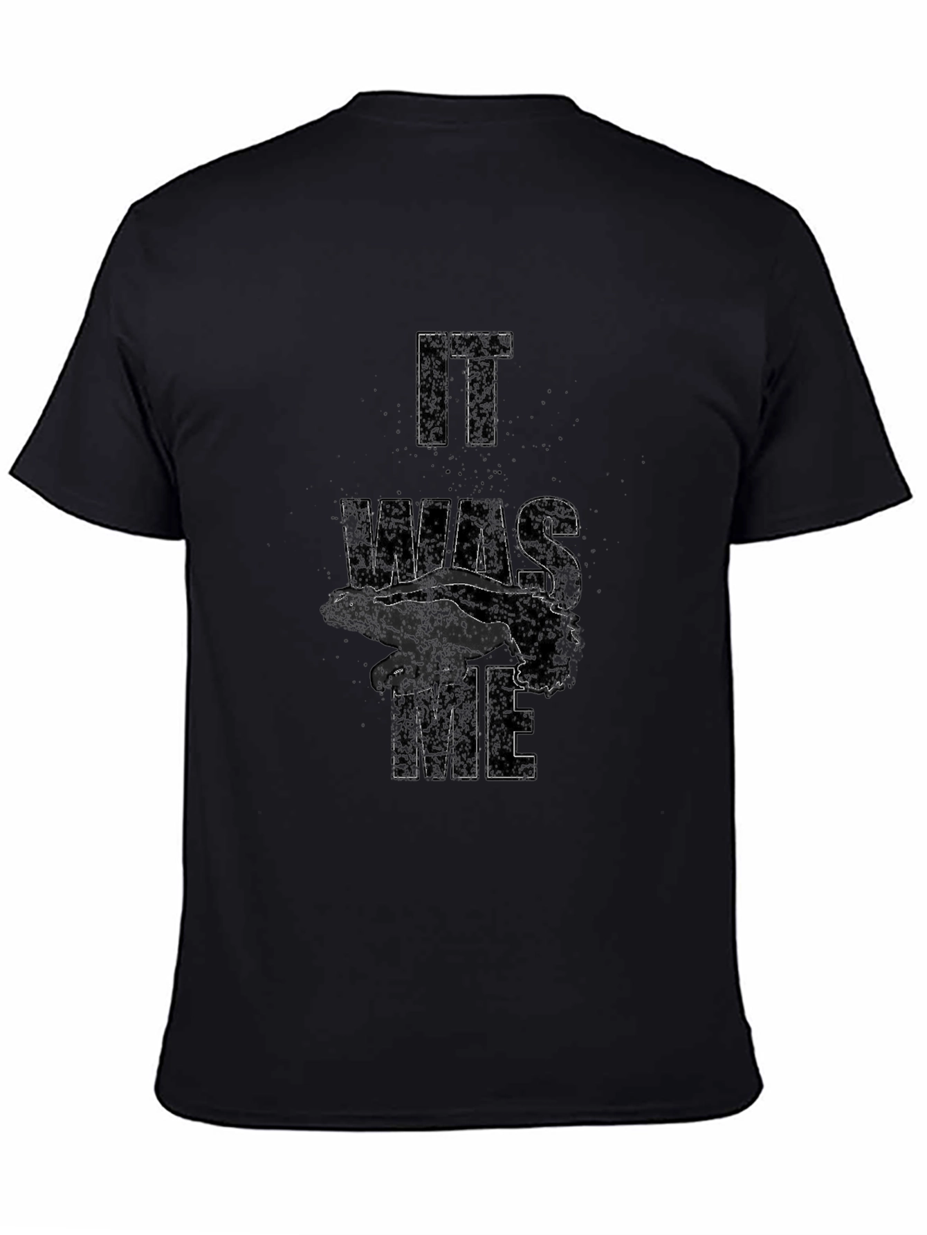 It Was Me Skunk Graphic Tee - Casual Black T-Shirt