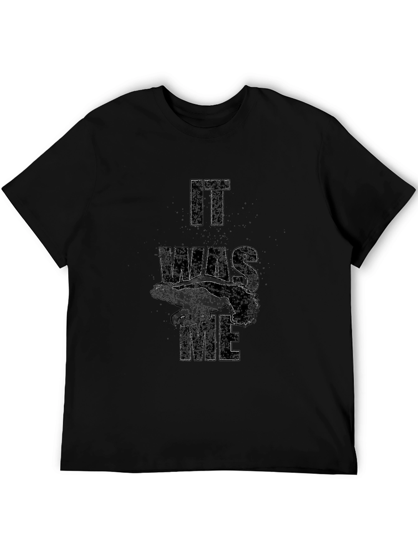 It Was Me Skunk Graphic Tee - Casual Black T-Shirt