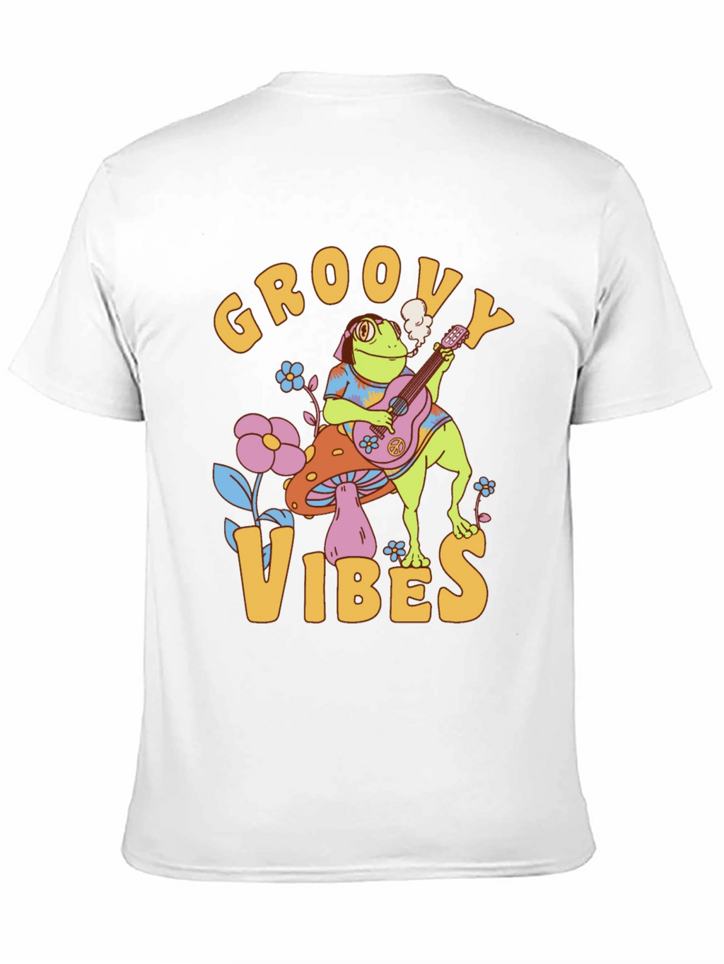 Groovy Vibes Frog T-Shirt - Retro Design