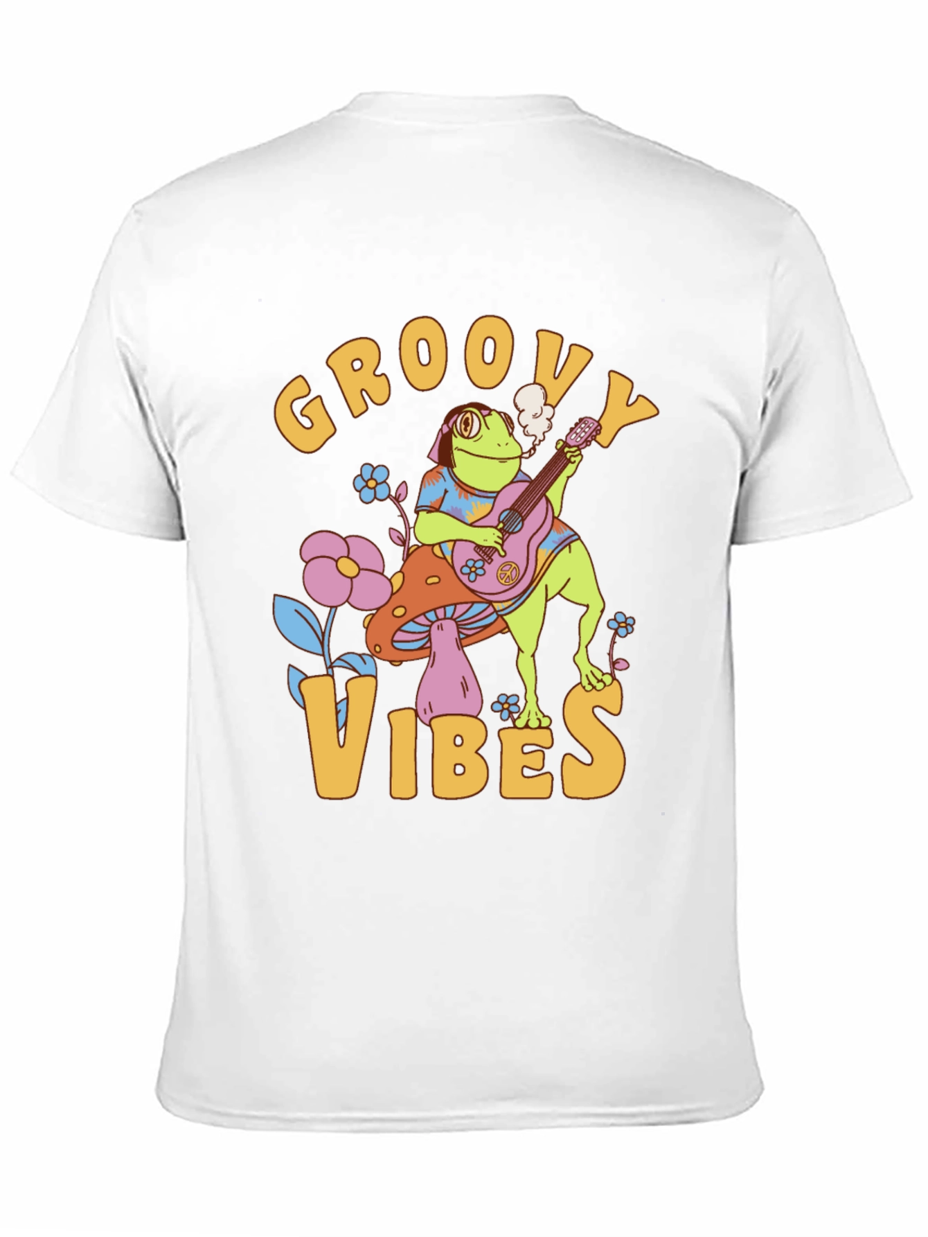 Groovy Vibes Frog T-Shirt - Retro Design