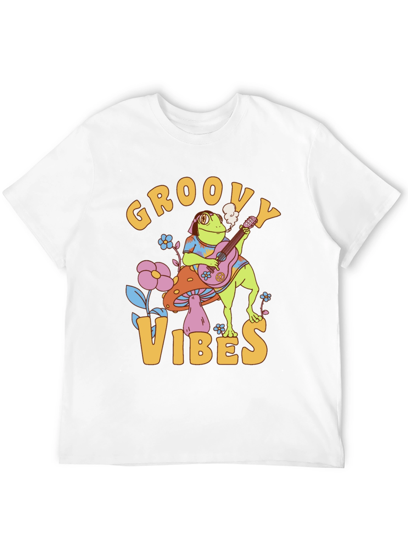 Groovy Vibes Frog T-Shirt - Retro Design