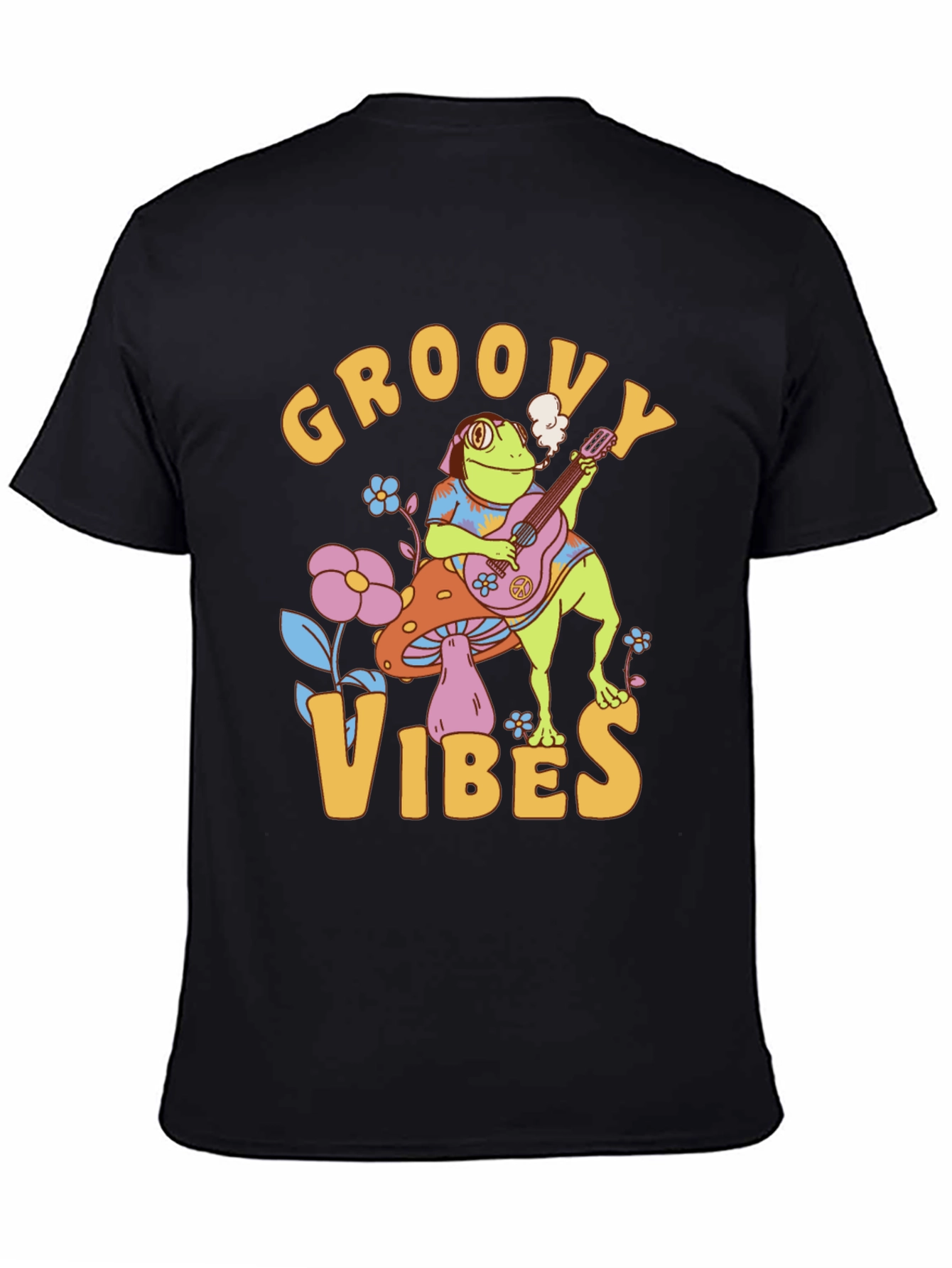 Groovy Vibes Frog T-Shirt - Retro Design