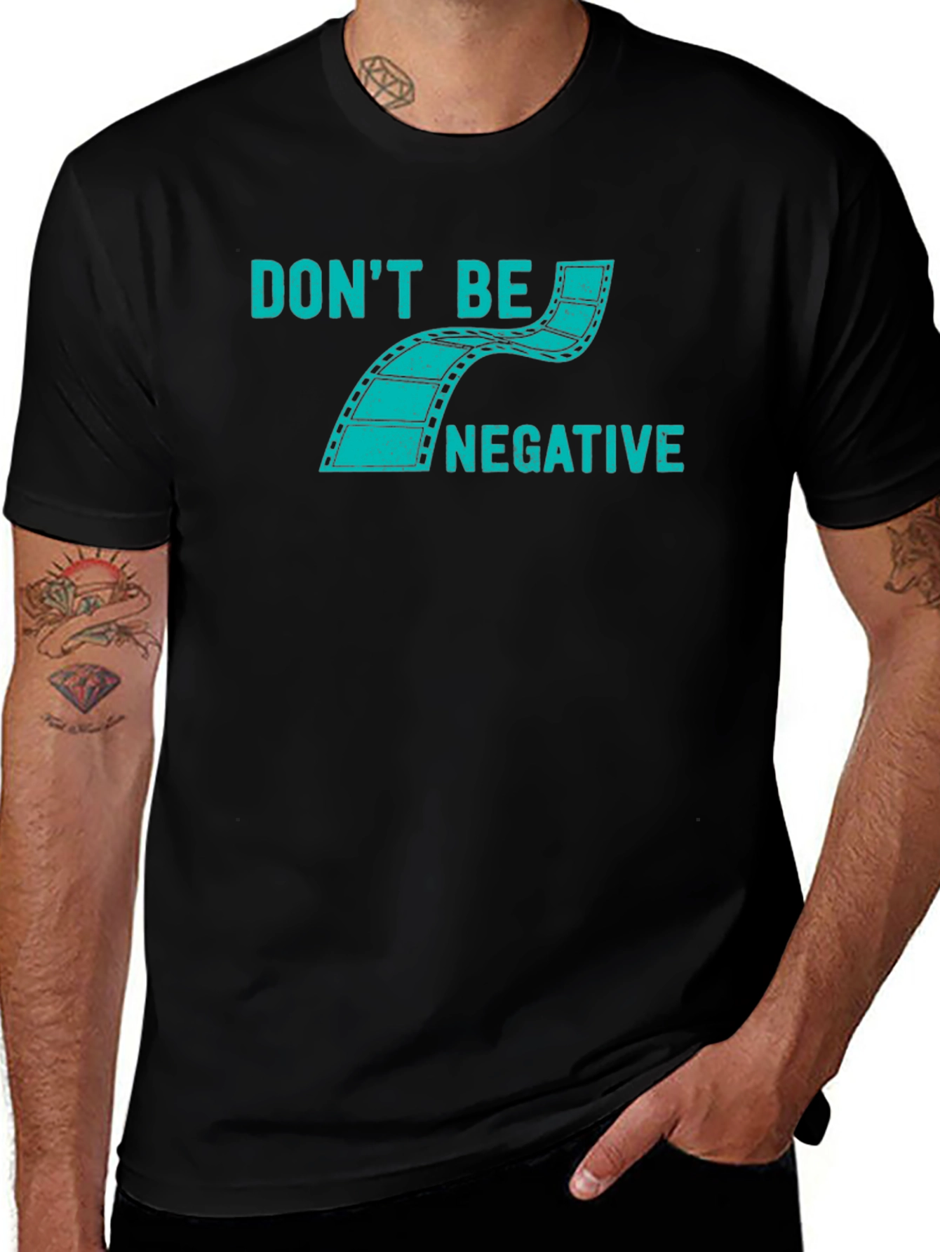 Dont Be Negative Graphic Tee - Black