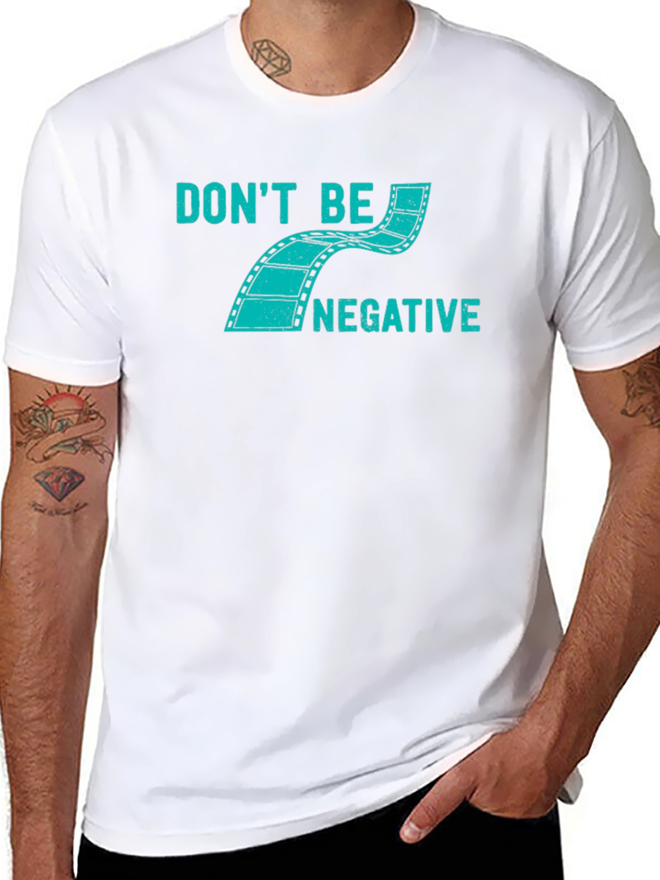 Dont Be Negative Graphic Tee - Black