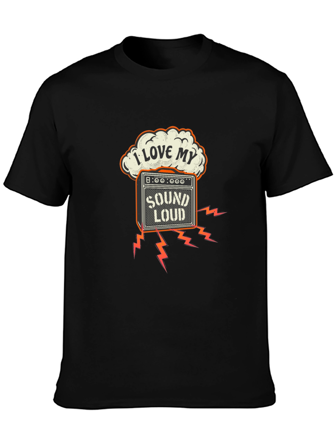 I Love My Sound Loud Black T-Shirt
