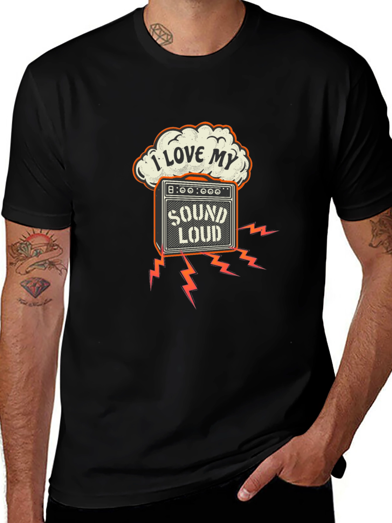 I Love My Sound Loud Black T-Shirt
