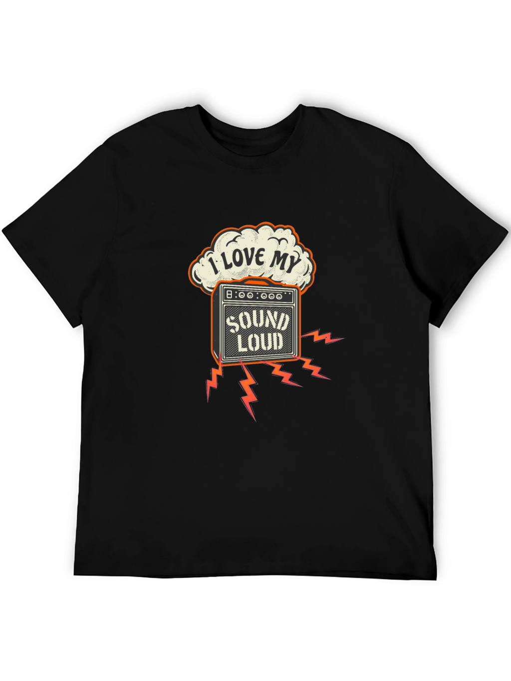 I Love My Sound Loud Black T-Shirt