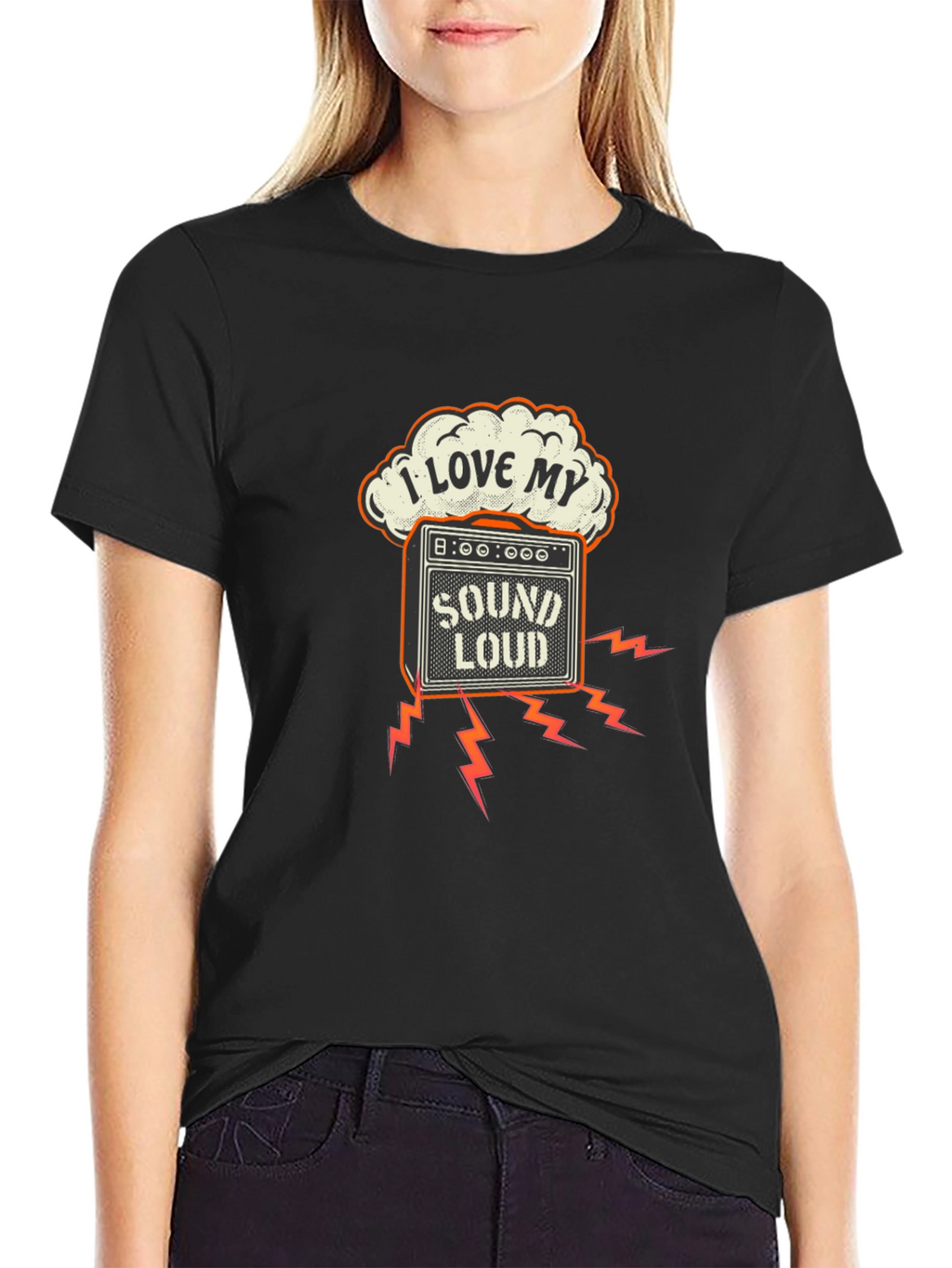 I Love My Sound Loud Black T-Shirt