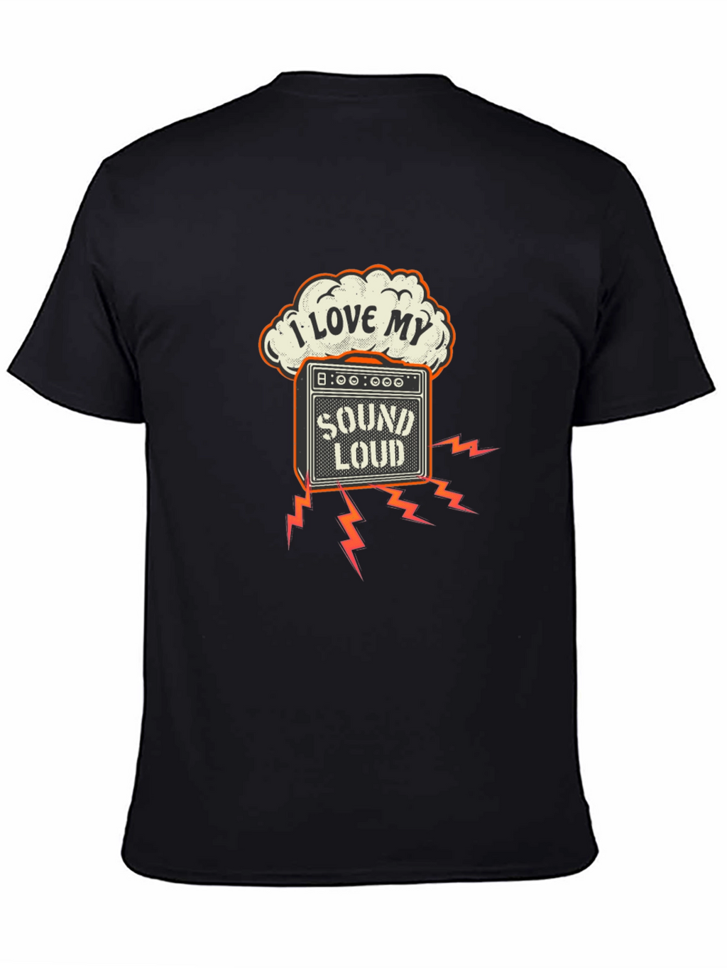I Love My Sound Loud Black T-Shirt