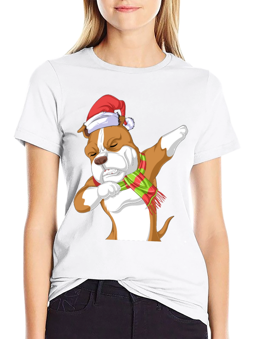 Dabbing Dog Christmas T-Shirt