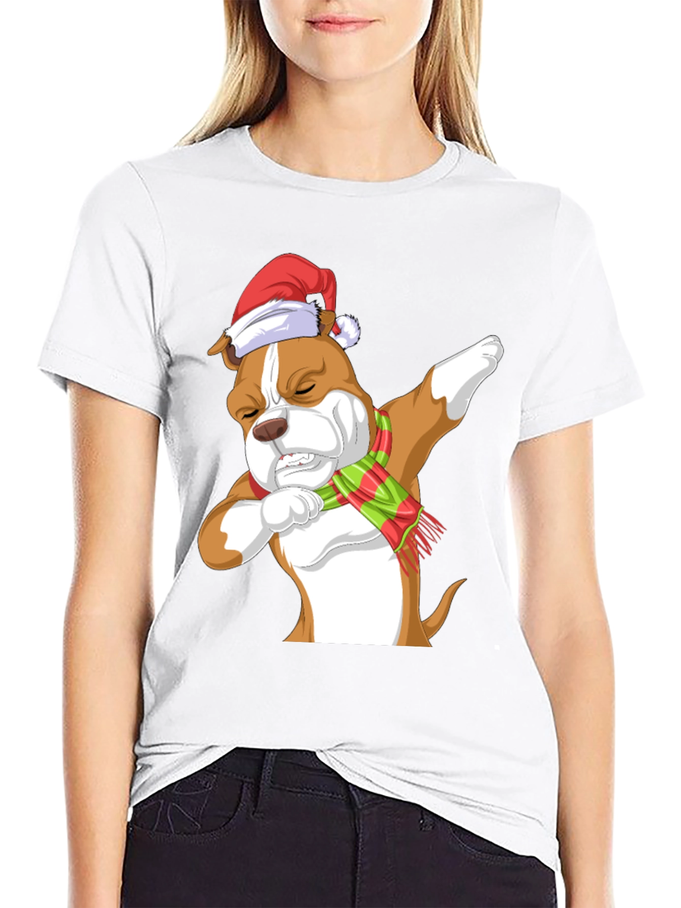 Dabbing Dog Christmas T-Shirt