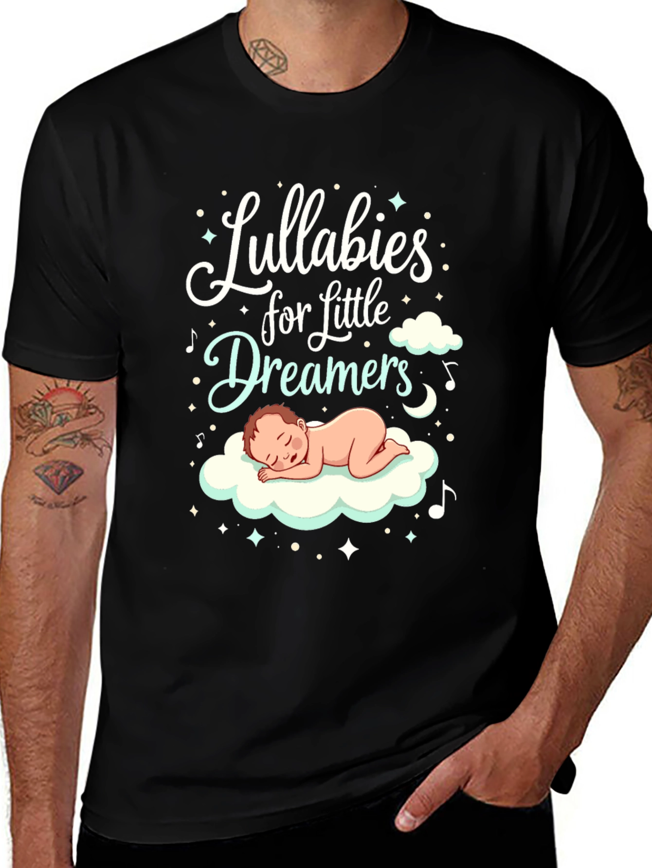 Lullabies for Little Dreamers Black Graphic Tee
