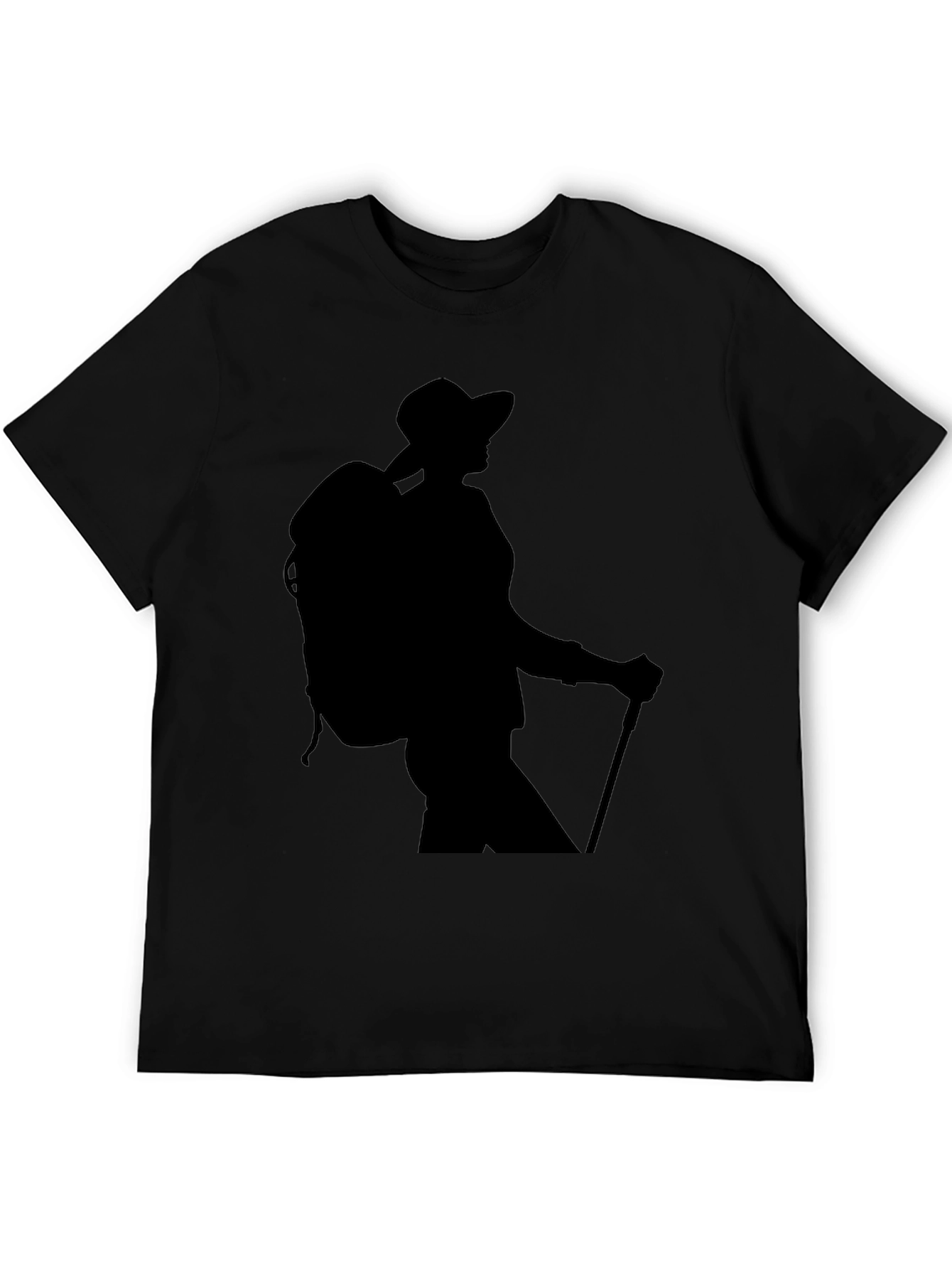 Hiking Silhouette Graphic Tee - Black