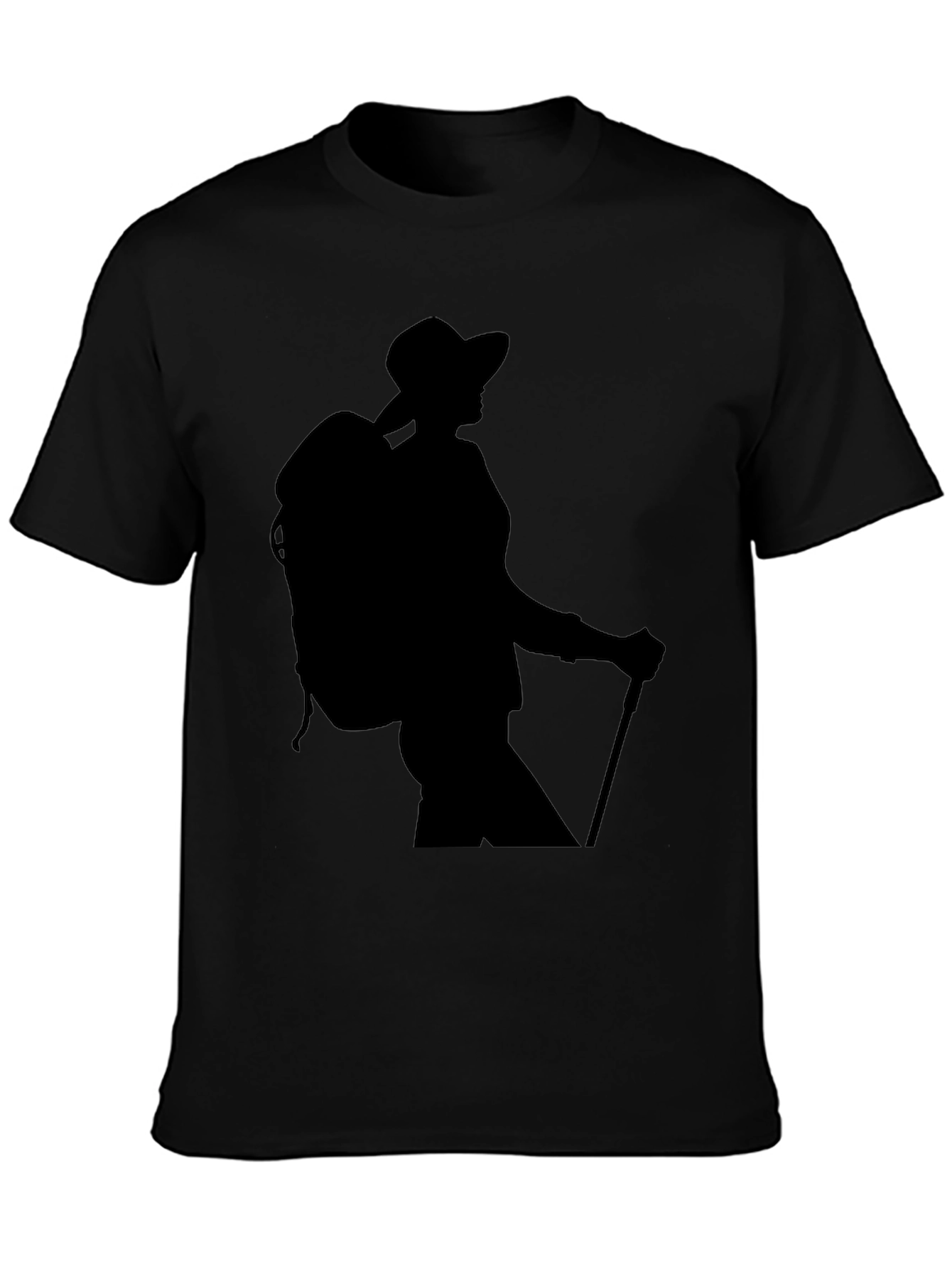 Hiking Silhouette Graphic Tee - Black
