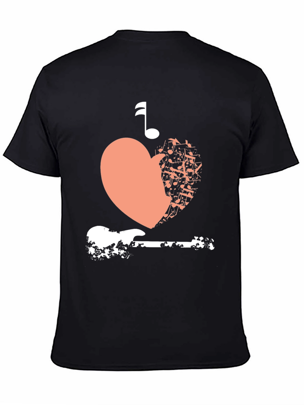 Musical Heart Guitar Graphic Tee