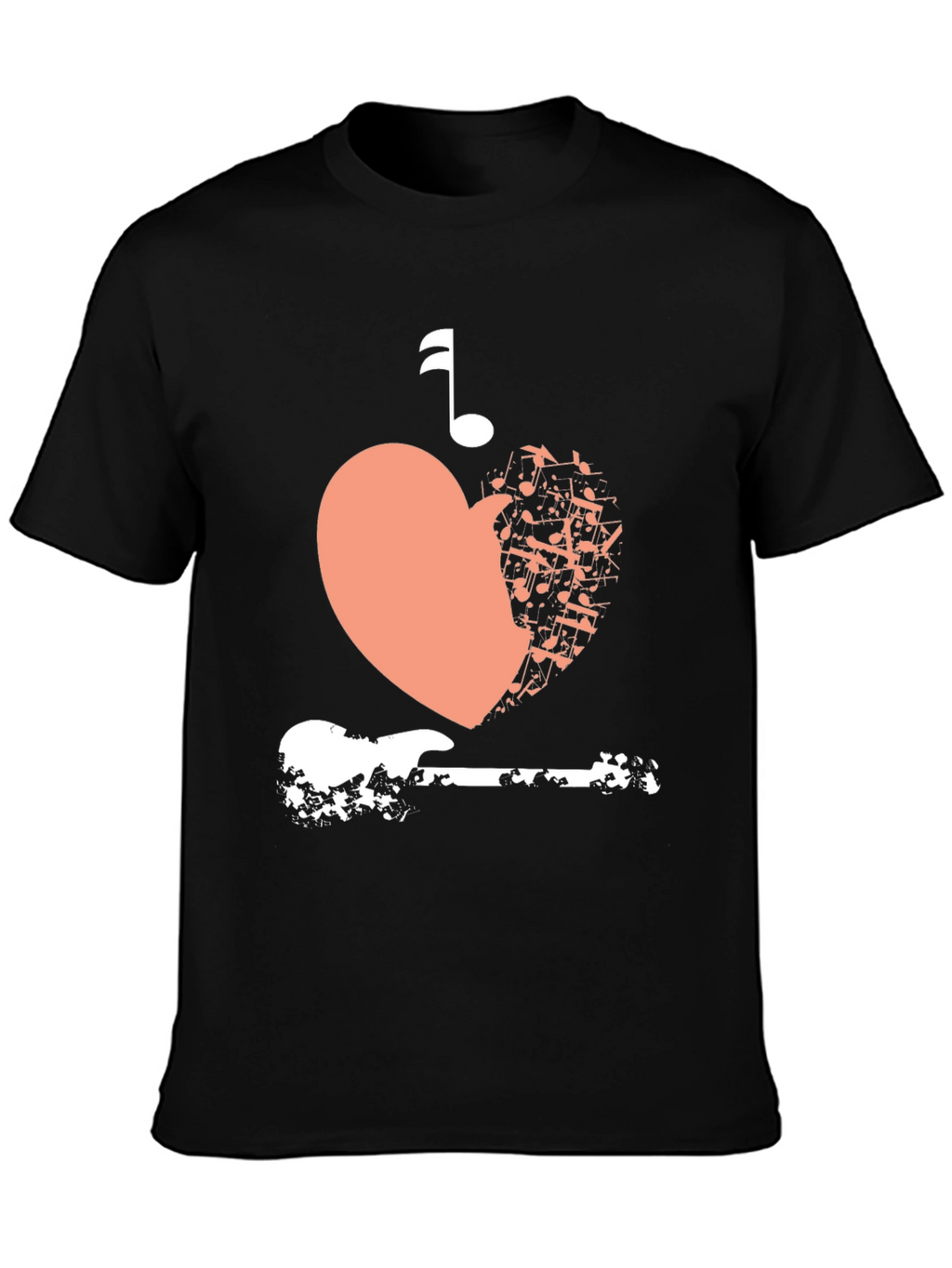 Musical Heart Guitar Graphic Tee