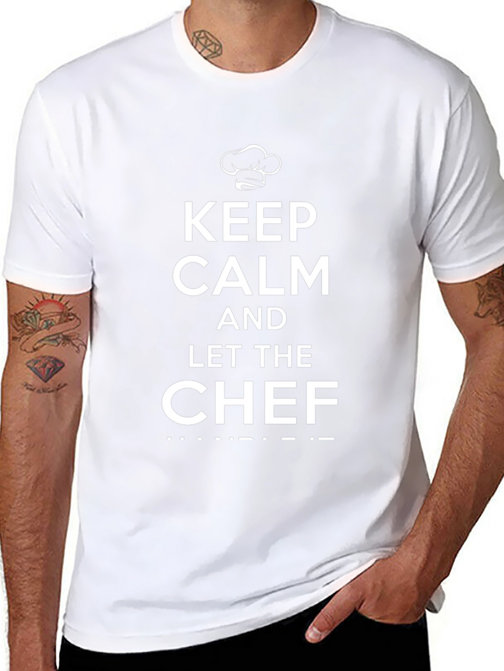 Keep Calm Chef Black Graphic Tee