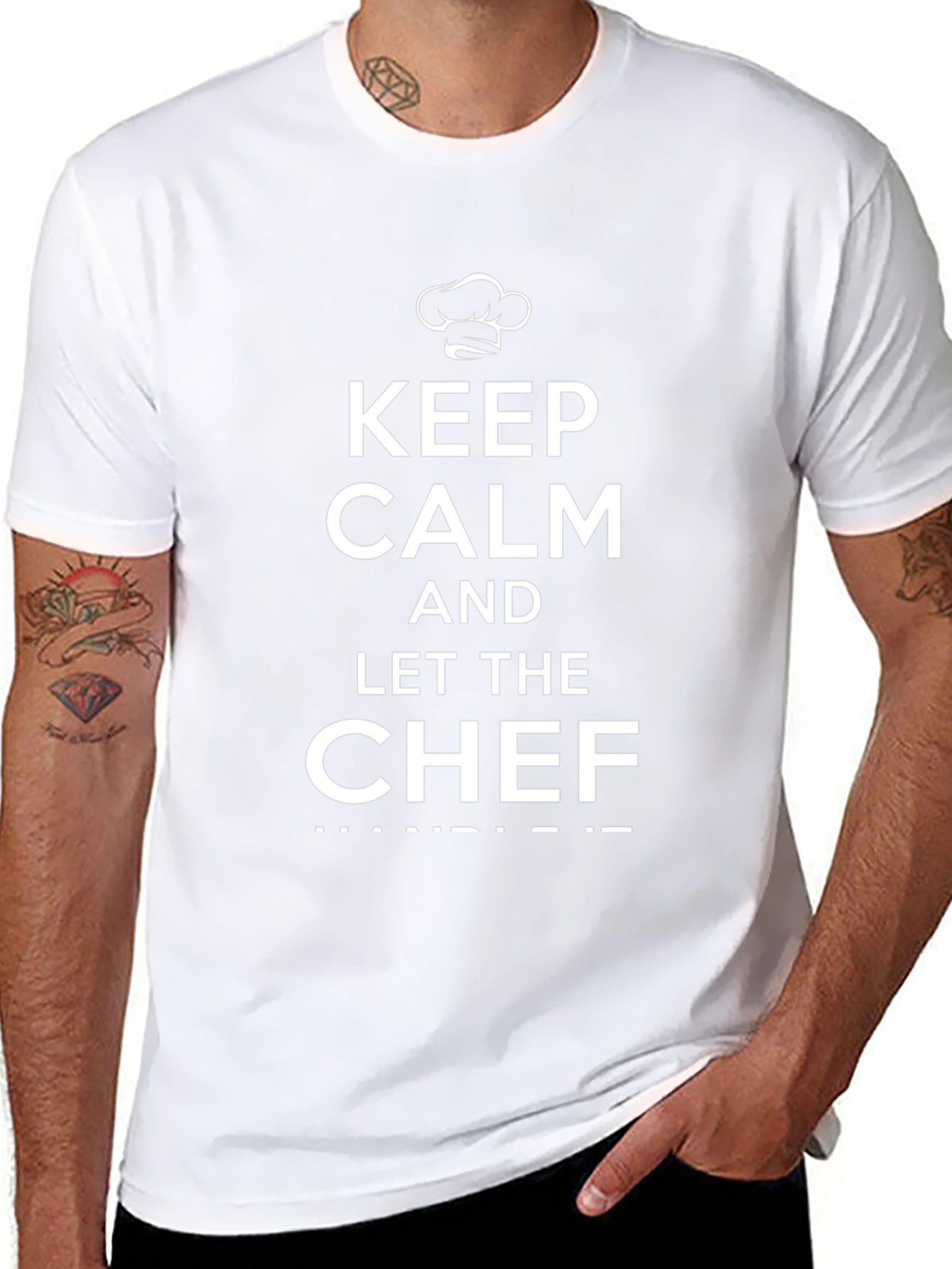 Keep Calm Chef Black Graphic Tee