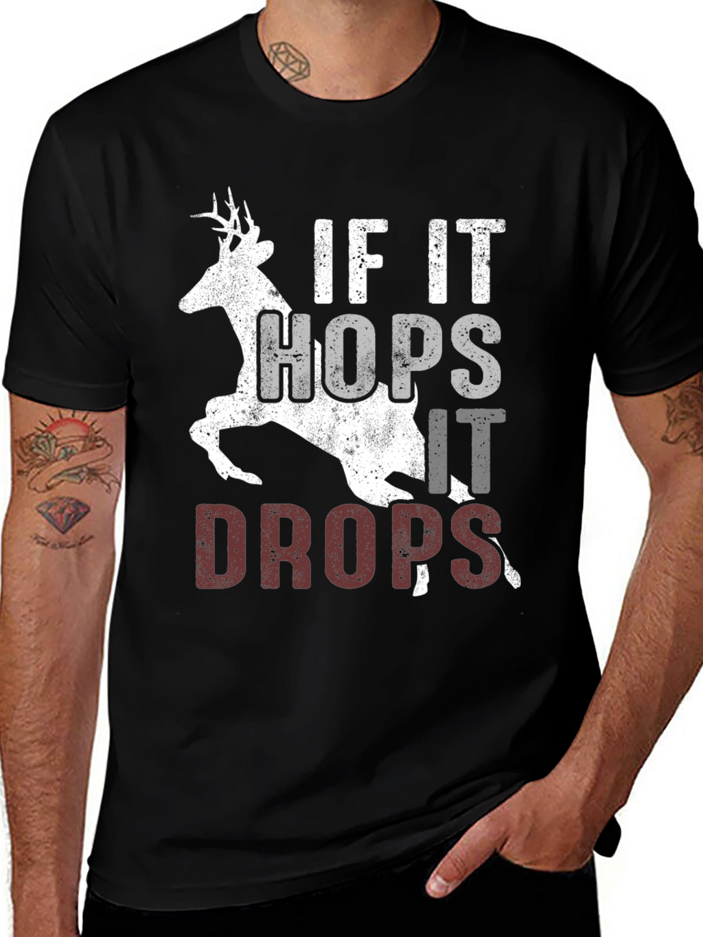 If It Hops It Drops Hunting T-Shirt