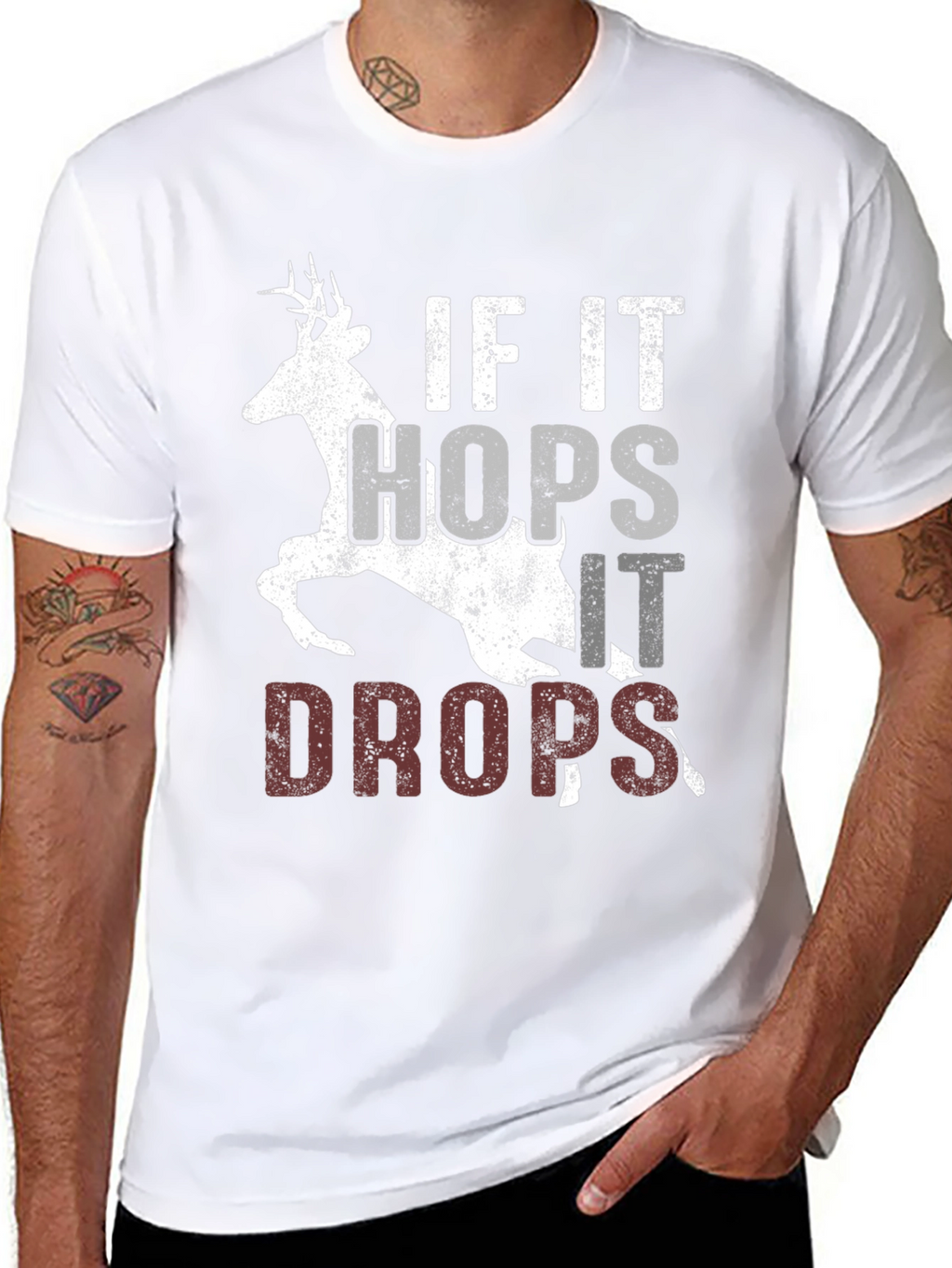 If It Hops It Drops Hunting T-Shirt