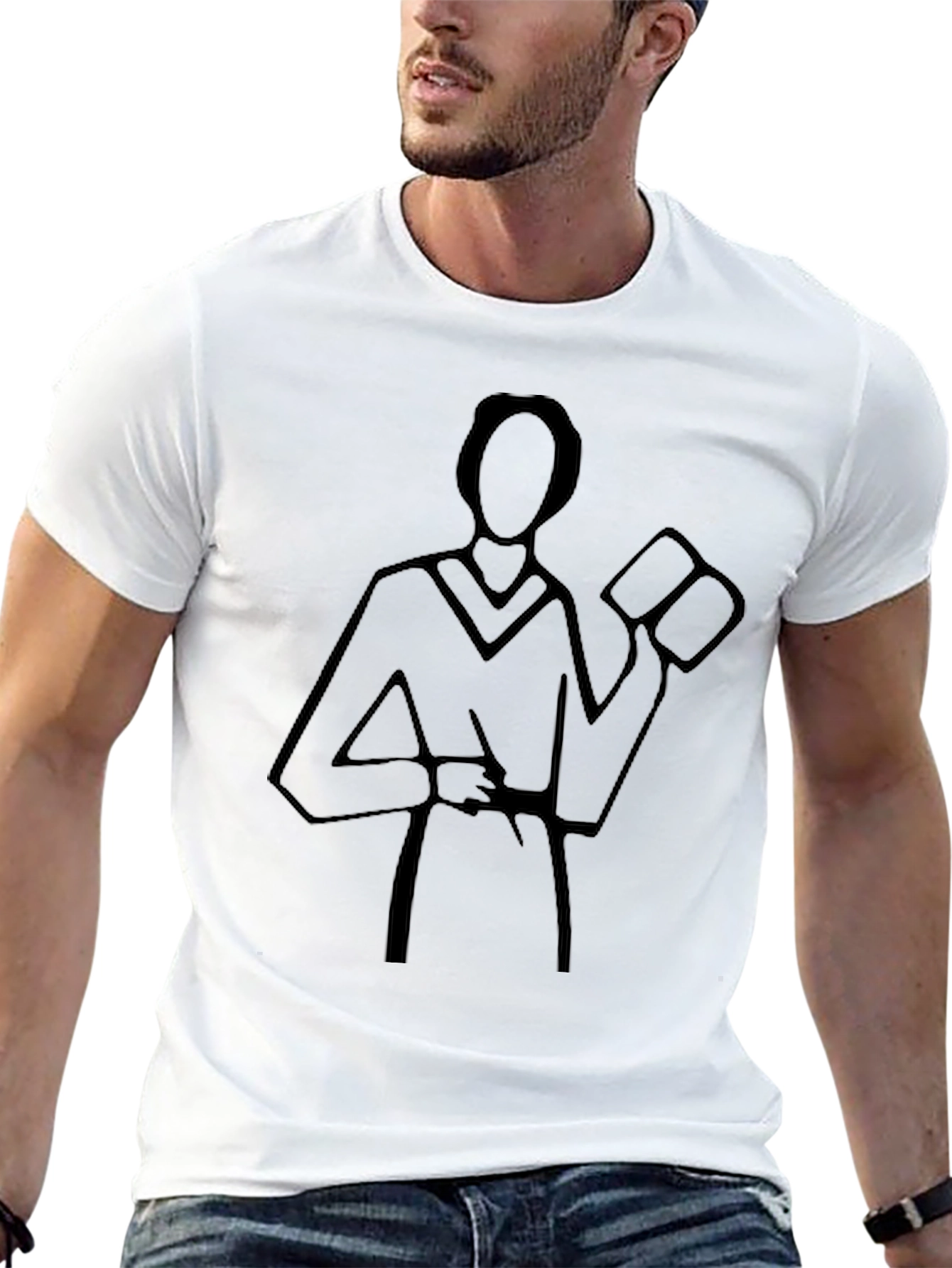 Abstract Silhouette Black T-Shirt