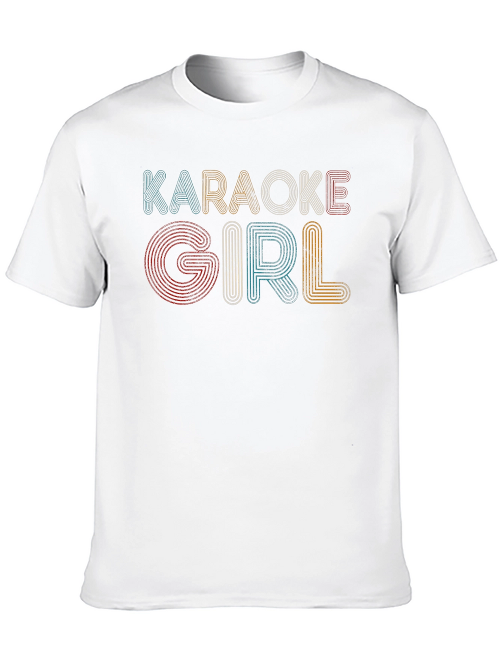 Karaoke Girl Retro Style Black Tee