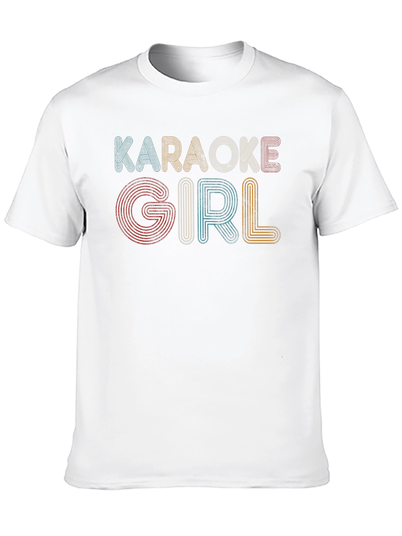 Karaoke Girl Retro Style Black Tee