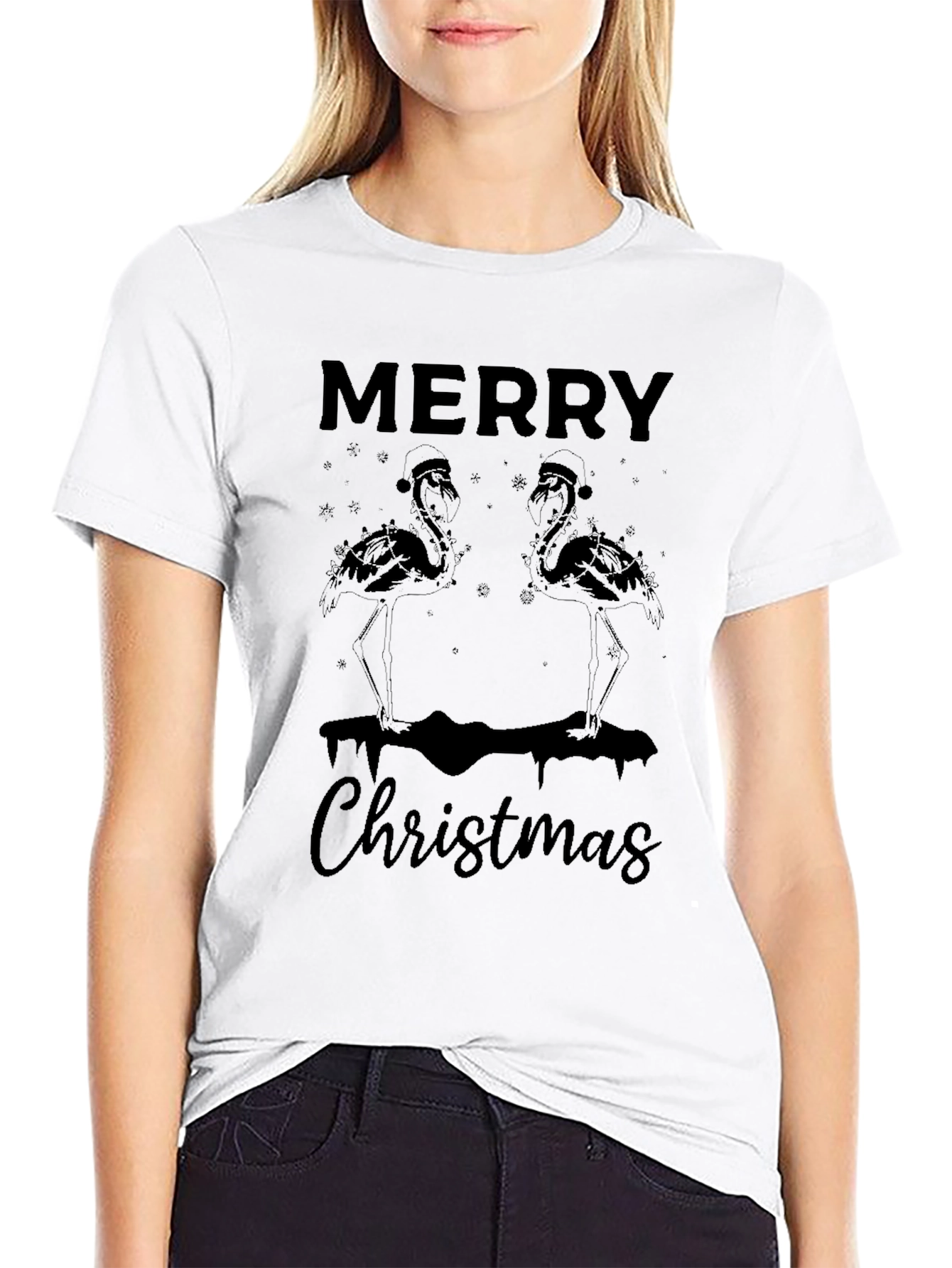 Merry Christmas Flamingo T-Shirt