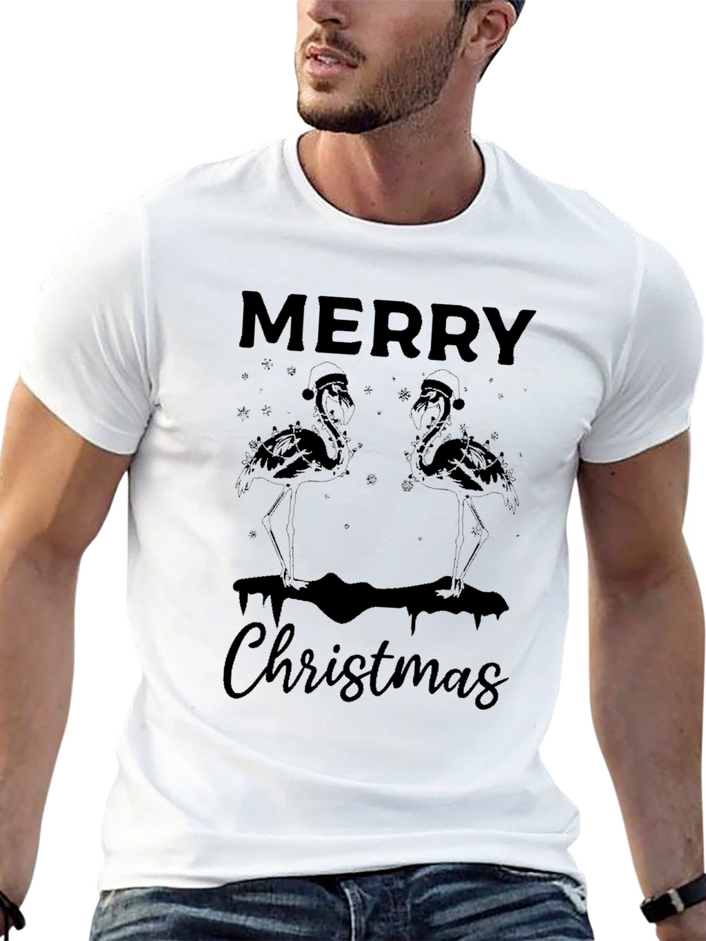 Merry Christmas Flamingo T-Shirt
