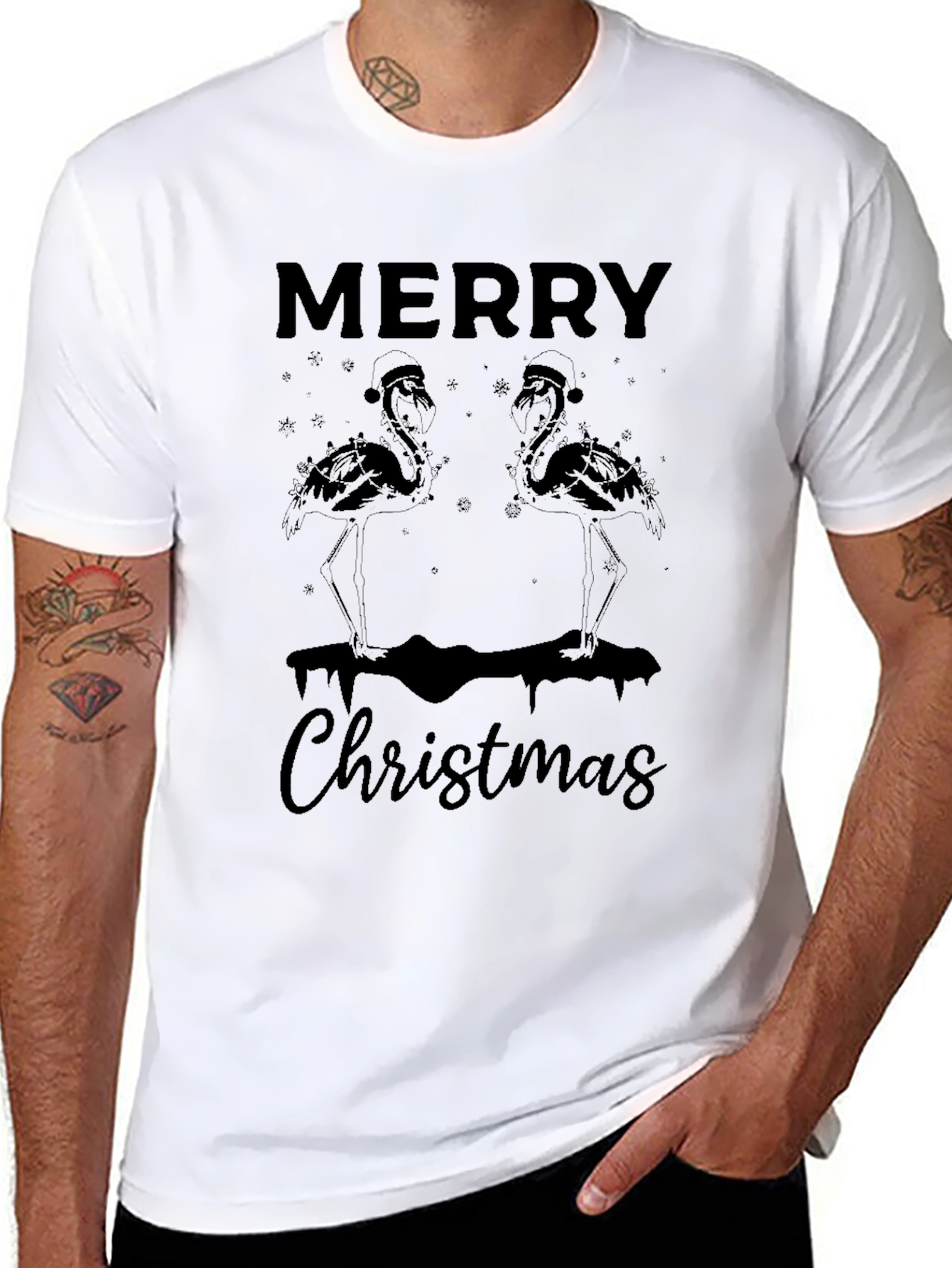 Merry Christmas Flamingo T-Shirt