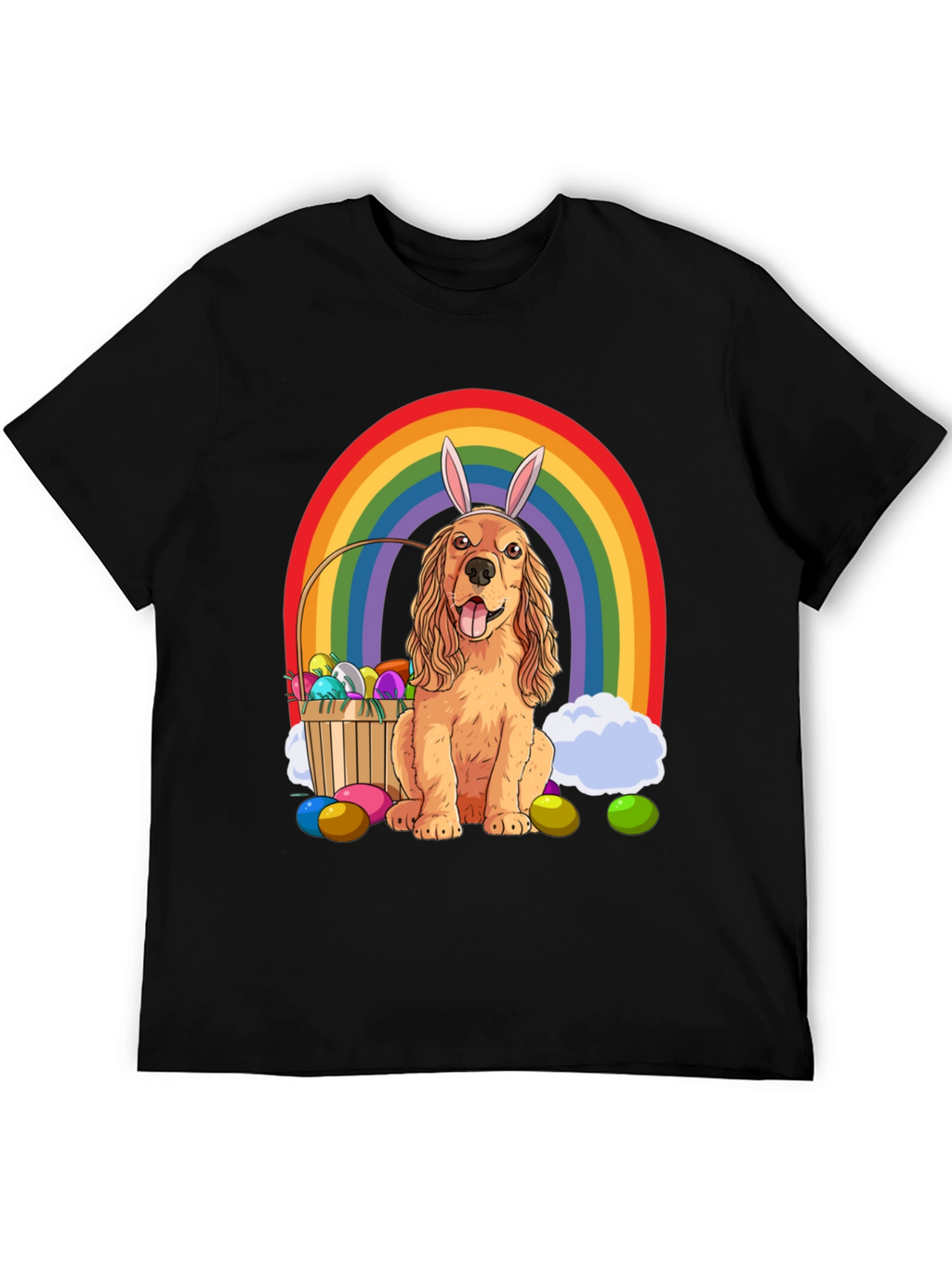Easter Dog Rainbow Graphic Tee