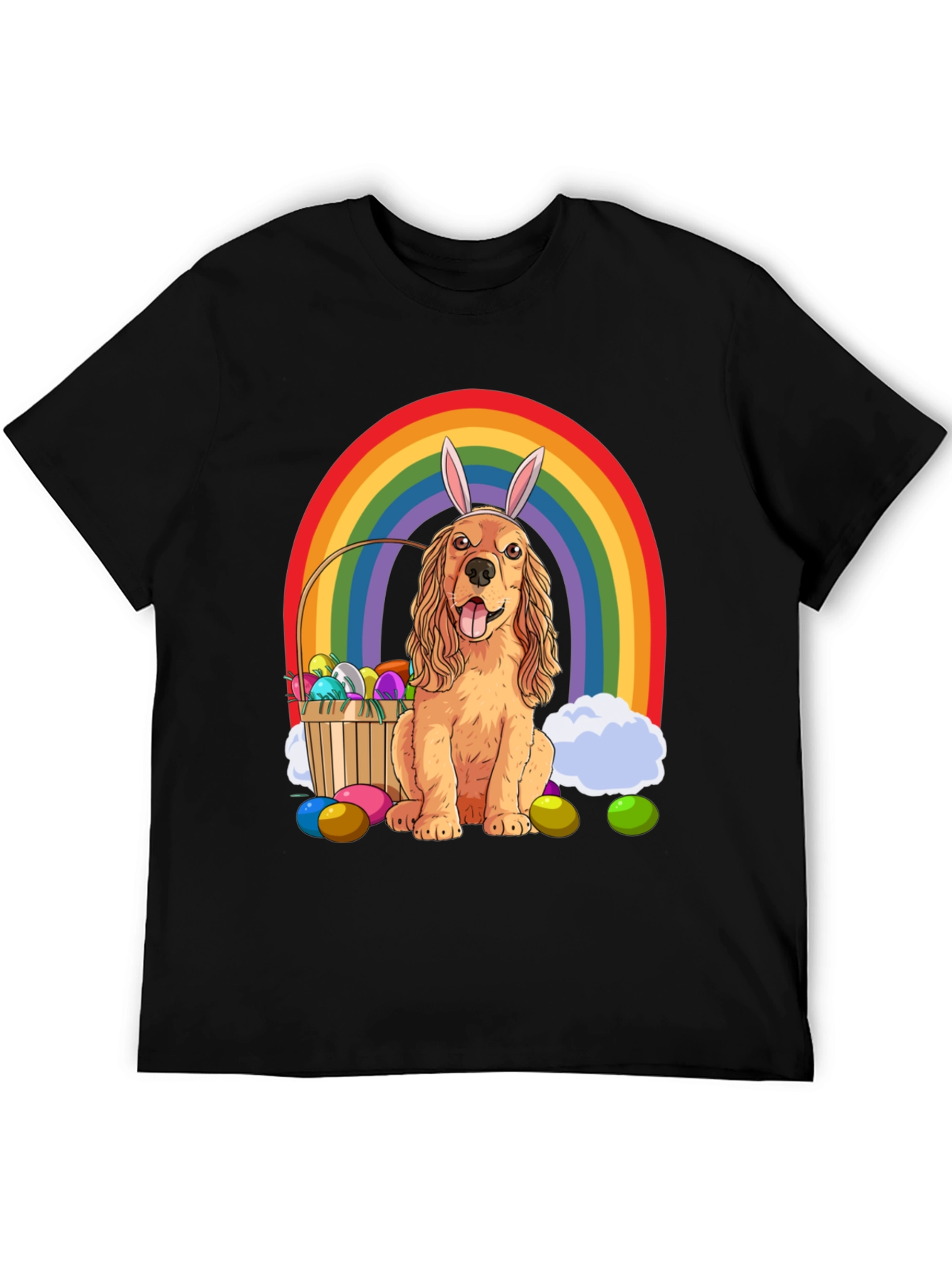 Easter Dog Rainbow Graphic Tee