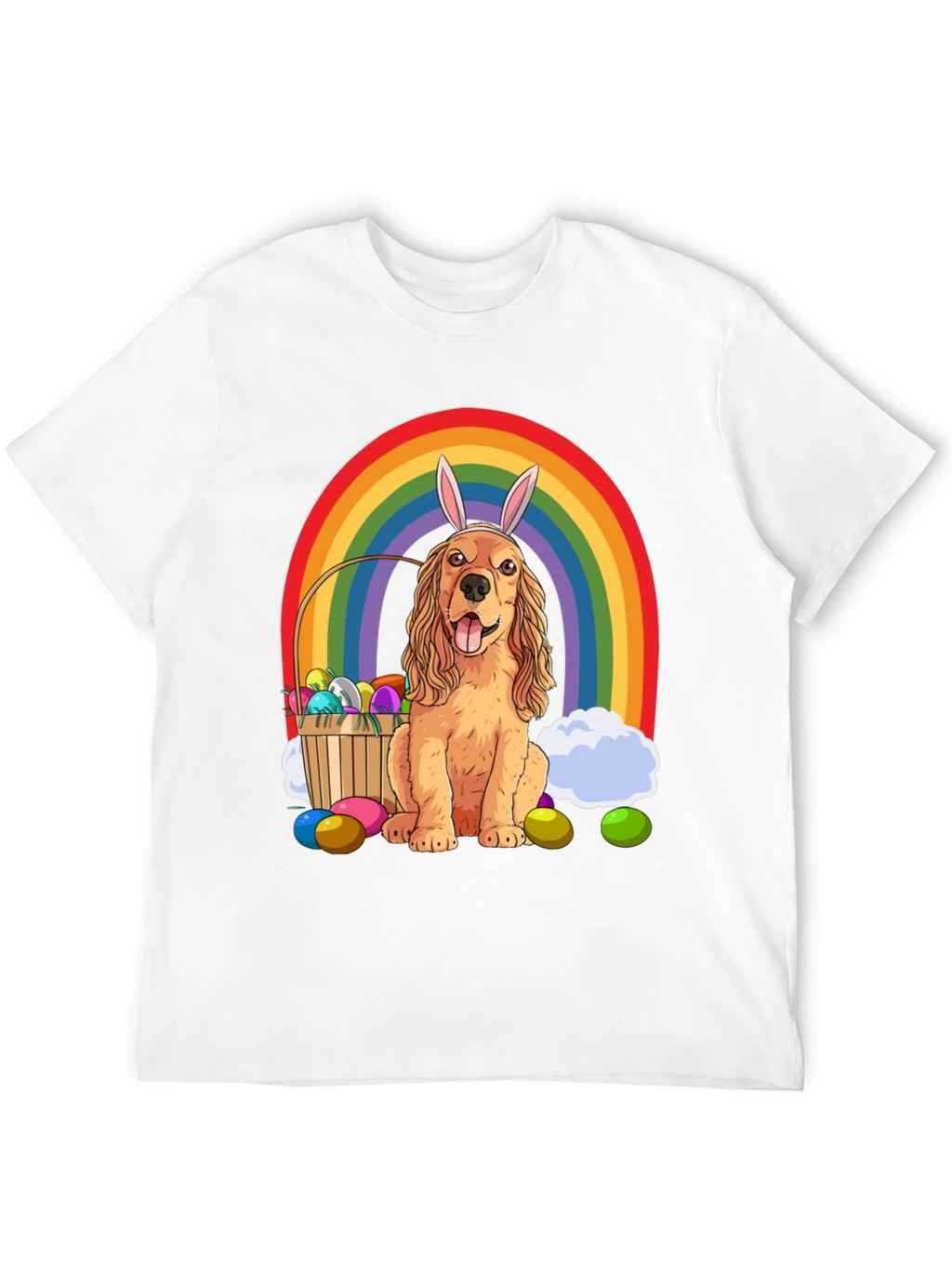 Easter Dog Rainbow Graphic Tee