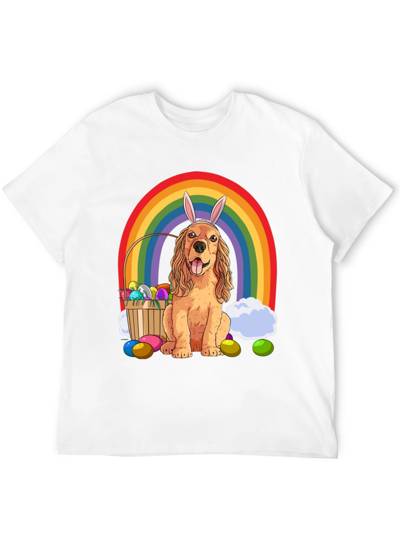 Easter Dog Rainbow Graphic Tee