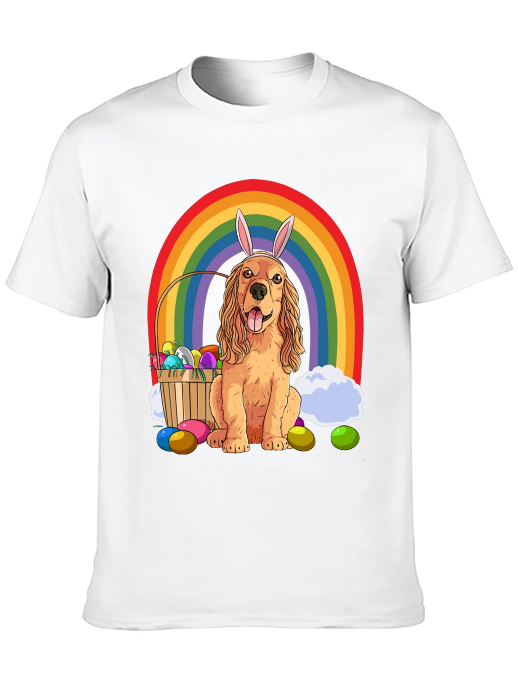 Easter Dog Rainbow Graphic Tee