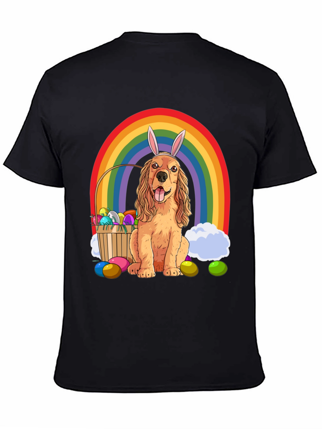 Easter Dog Rainbow Graphic Tee