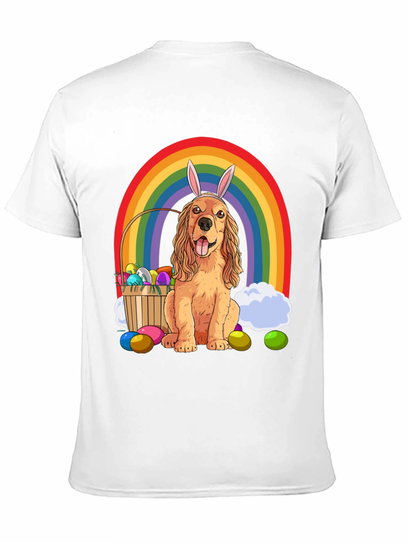 Easter Dog Rainbow Graphic Tee