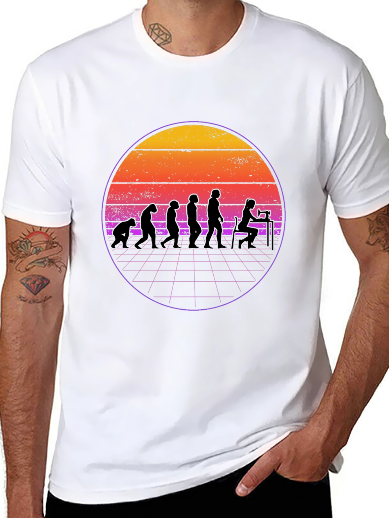 Evolution of Sewing T-Shirt - Retro Style