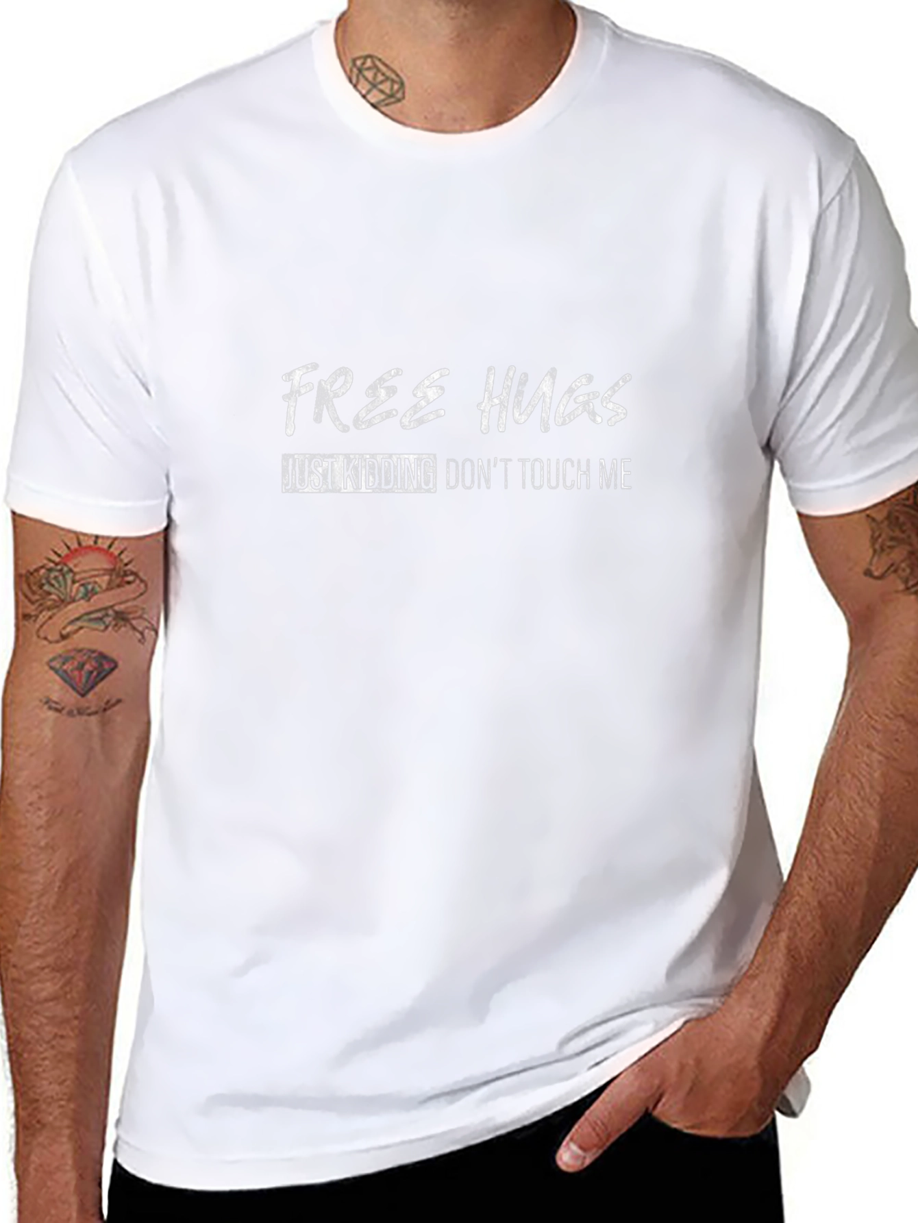 Free Hugs Just Kidding Tee